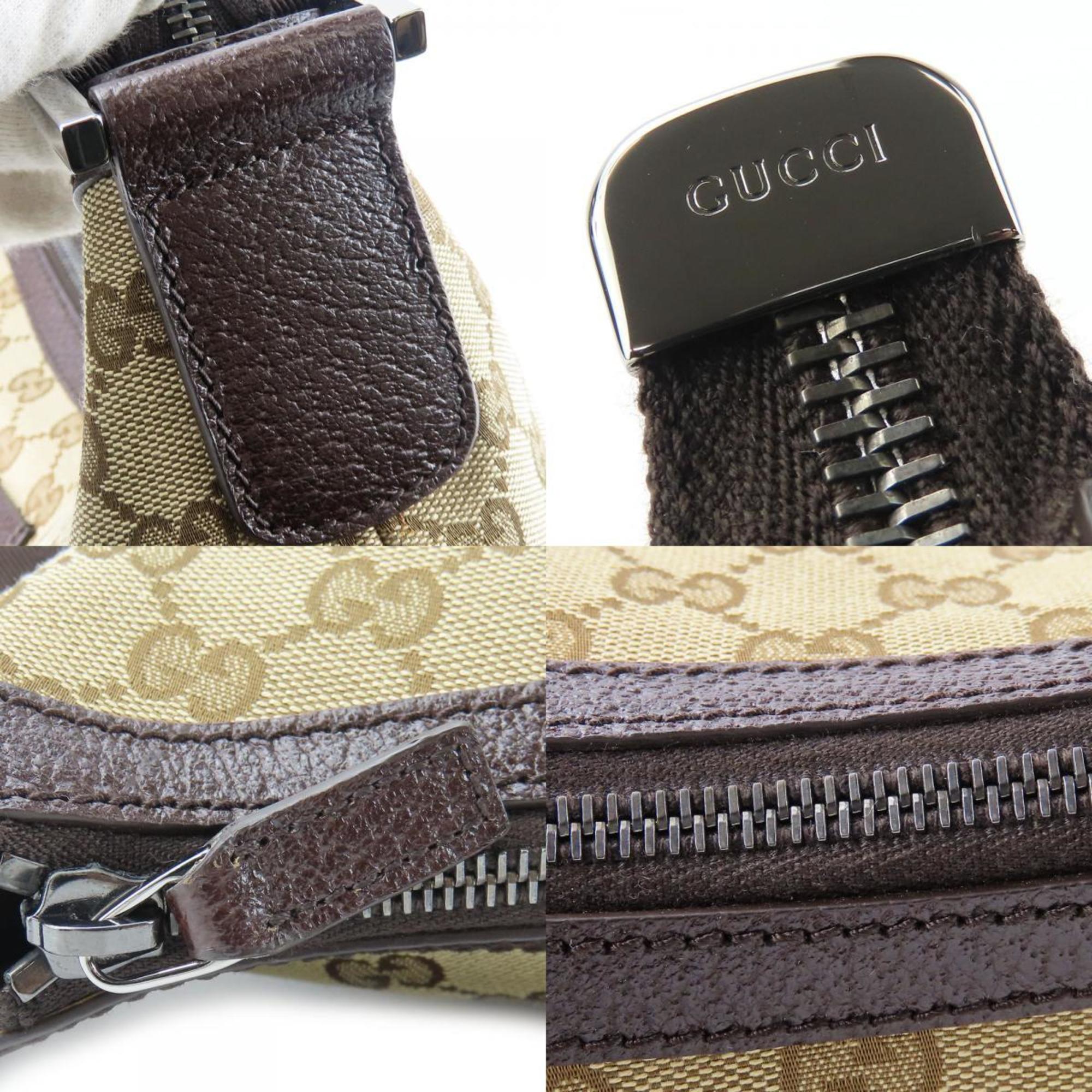 Gucci Gg Canvas Beige Brown Gg Canvas Shoulder Bag (Pre-Owned)