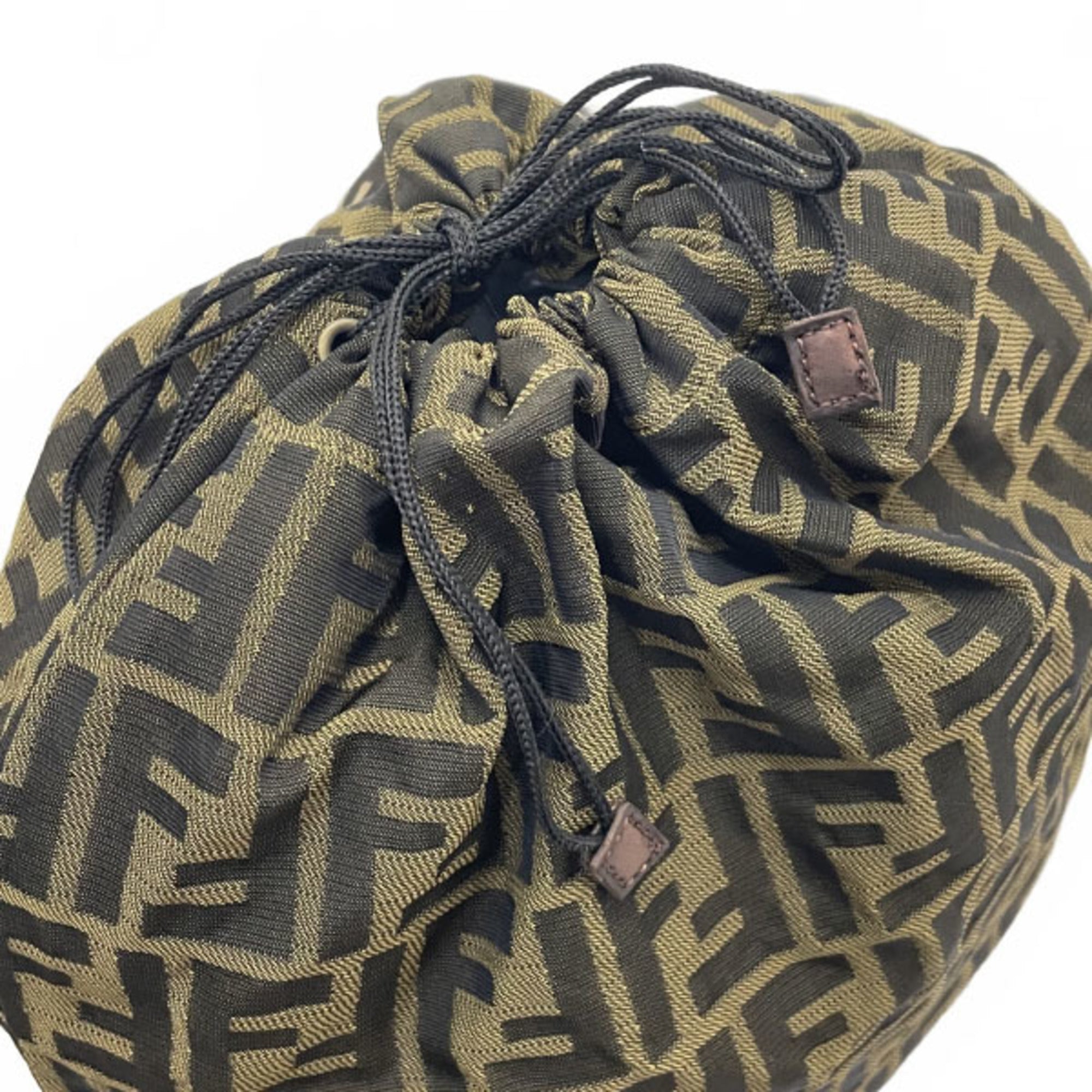 Fendi Black Khaki Pouch