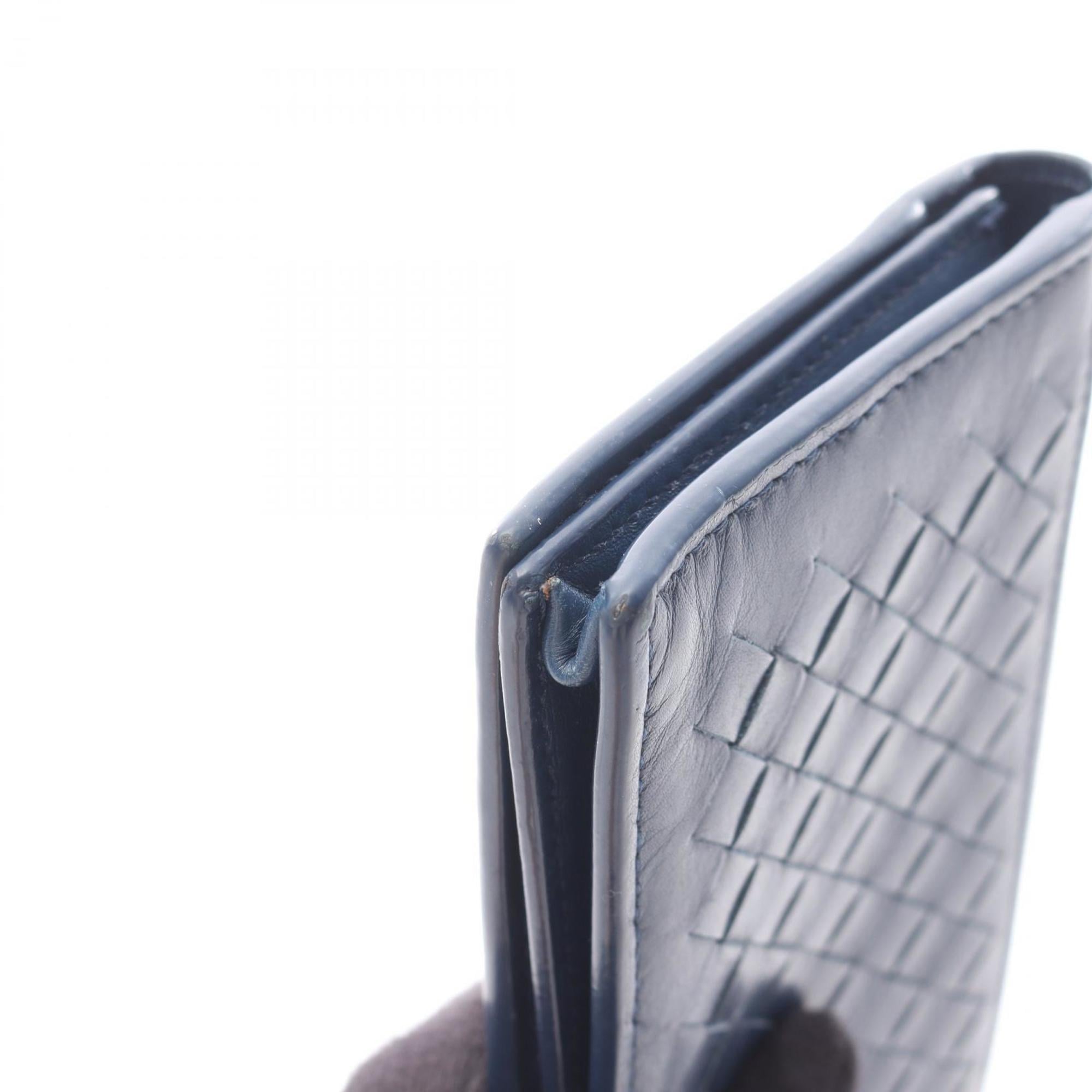 Bottega Veneta Blue Leather Long Wallet (Bi-Fold)
