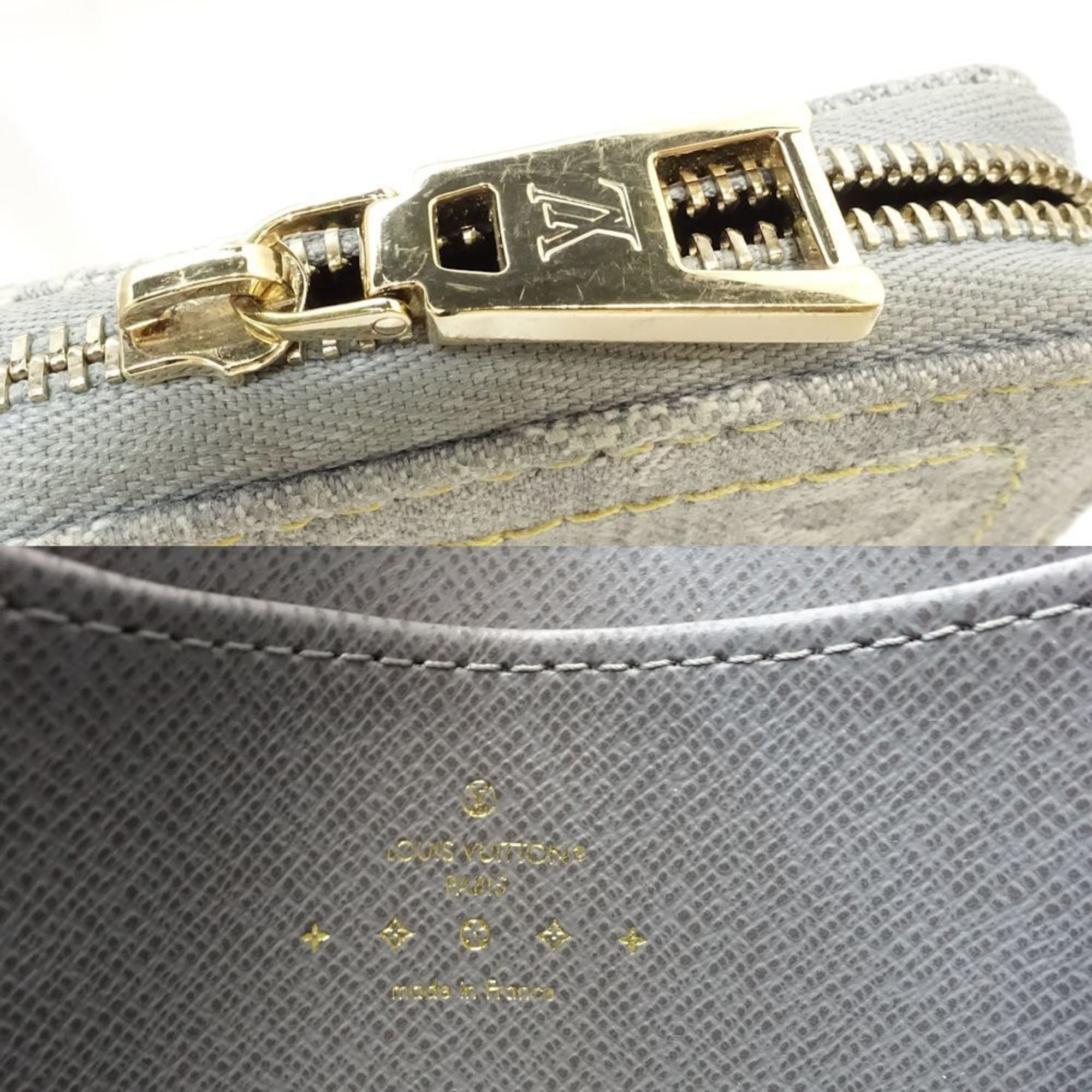 Louis Vuitton Gray Denim Coin Purse/Coin Case