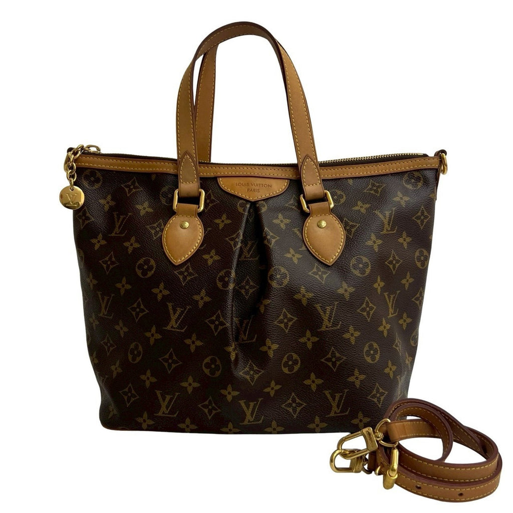 Louis Vuitton Brown Leather Pvc Handbag Shoulder Bag Tote Bag