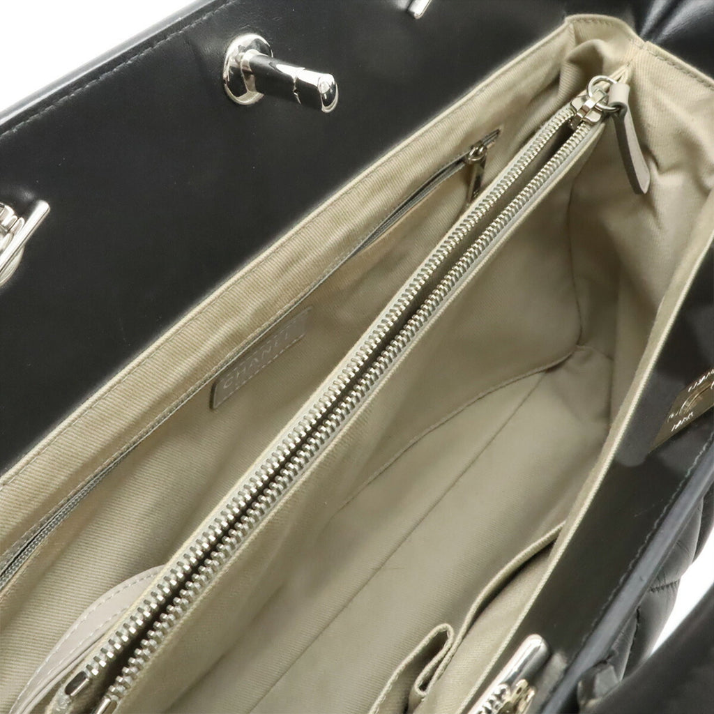 Chanel Matelasse Black Leather Shoulder Bag Tote Bag