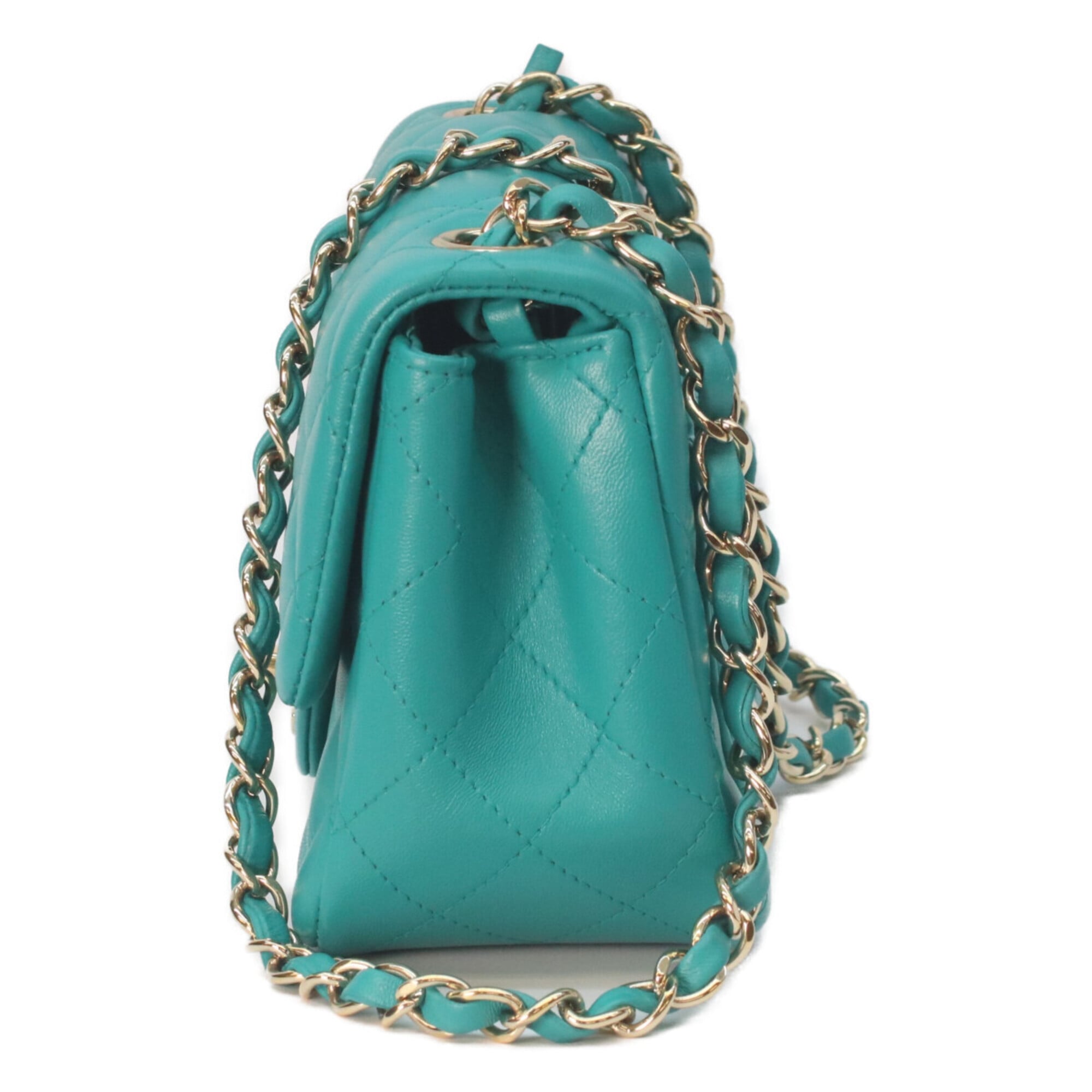 Chanel Emerald Green Leather Shoulder Bag