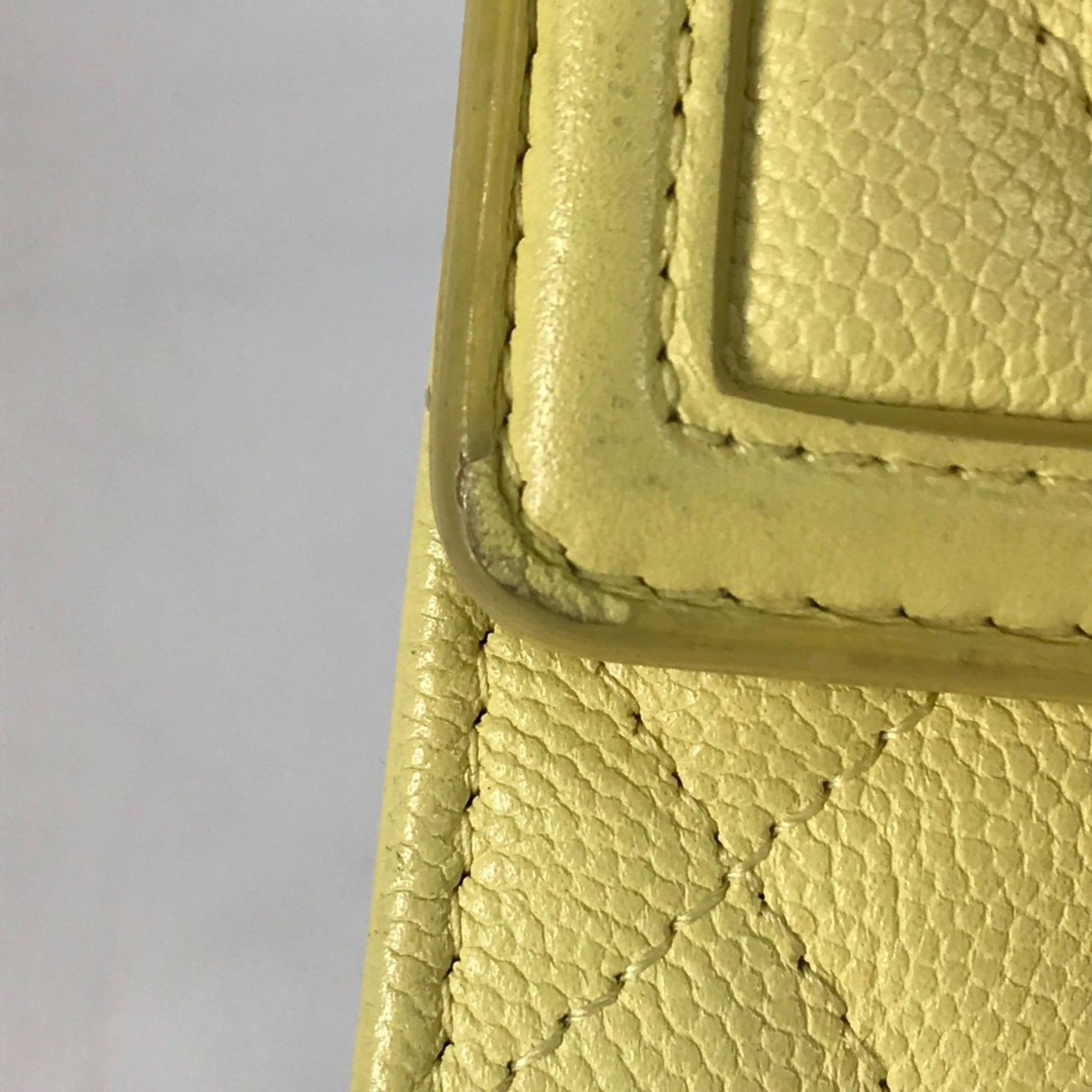 Chanel Yellow Leather Long Wallet (Bi-Fold)