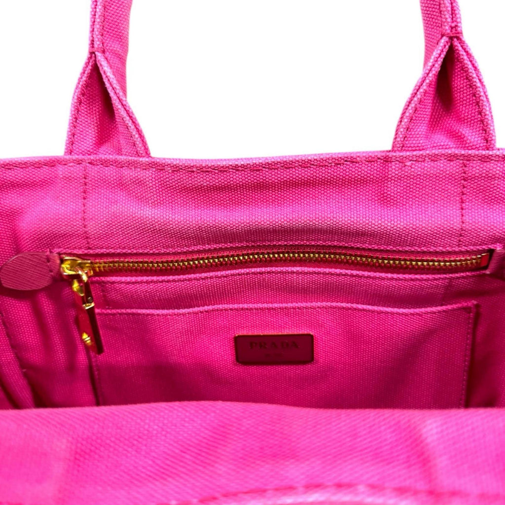 Prada Pink Canvas Shoulder Bag