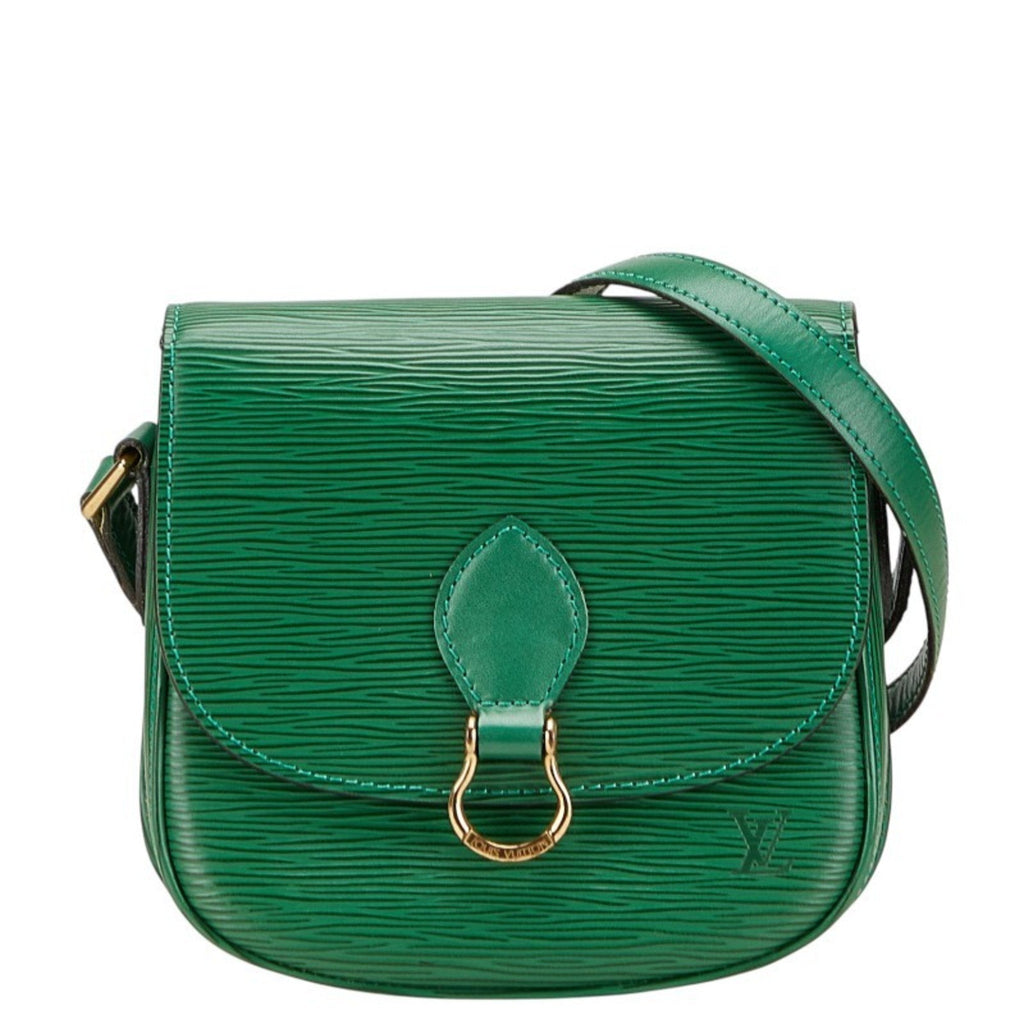 Louis Vuitton Epi Borneo Green Leather Shoulder Bag