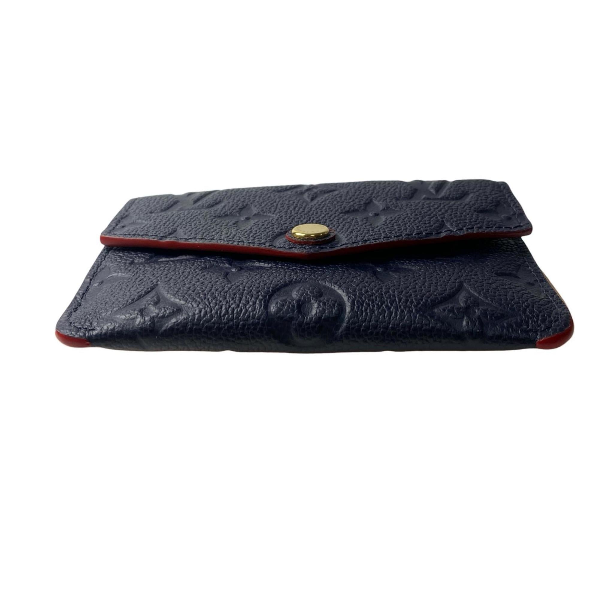 Louis Vuitton Monogram Empreinte Navy Red Color Leather Coin Purse/Coin Case
