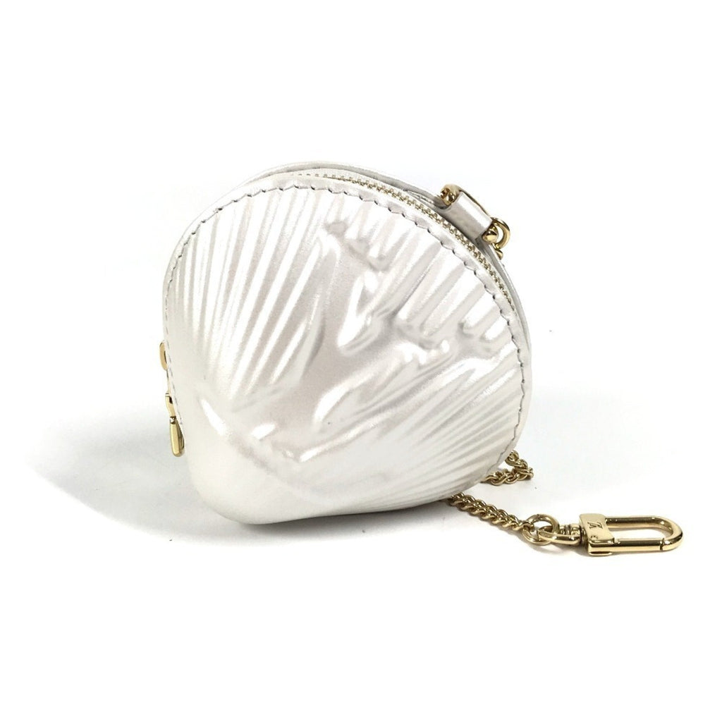 Louis Vuitton White Leather Coin Purse/Coin Case