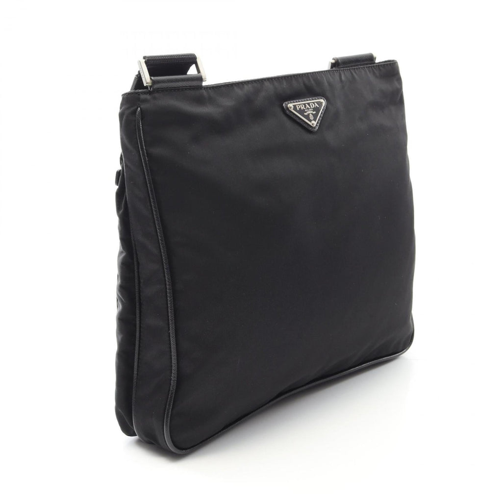 Prada Black Nylon Leather Shoulder Bag