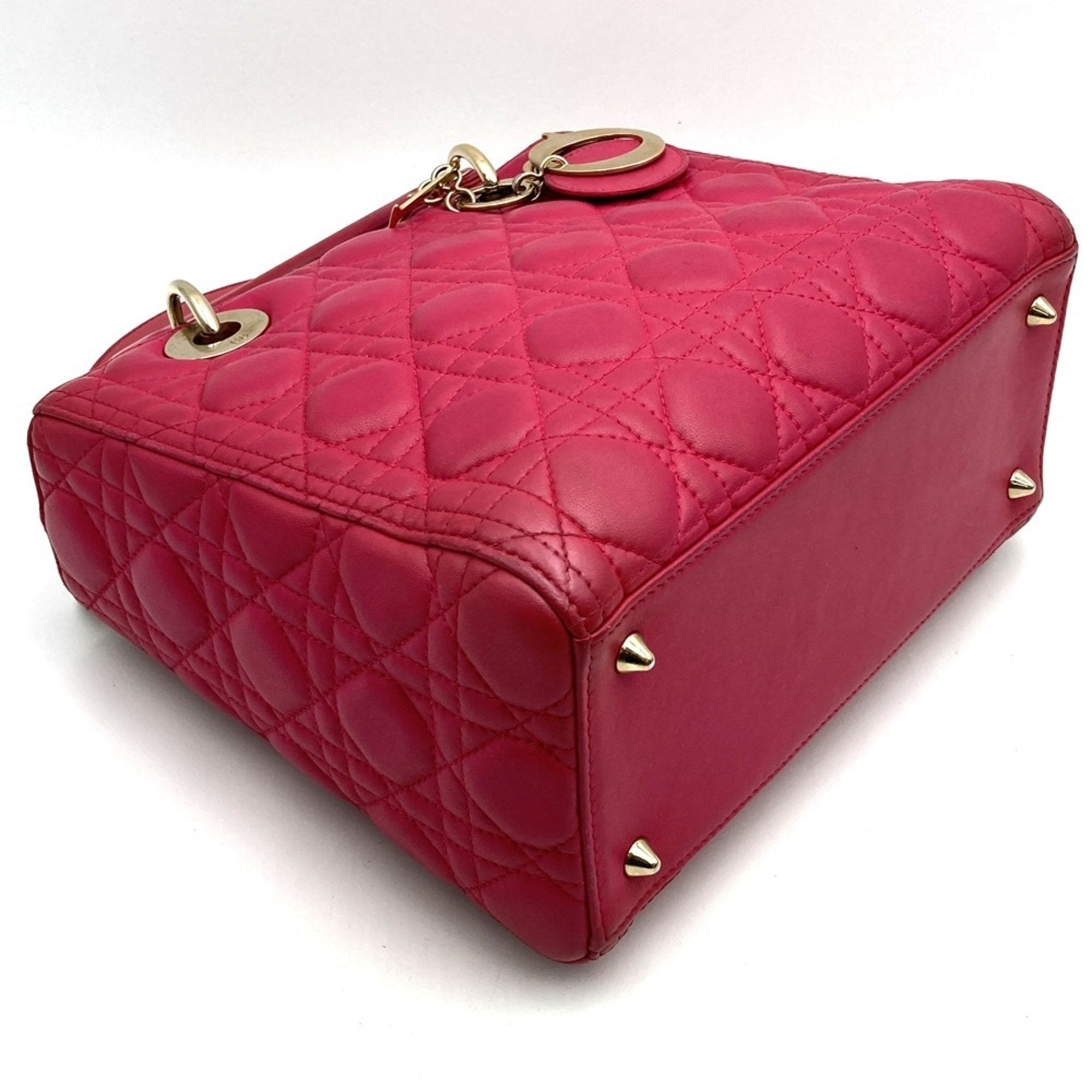 Christian Dior Pink Leather Handbag Shoulder Bag (Pre-Owned)