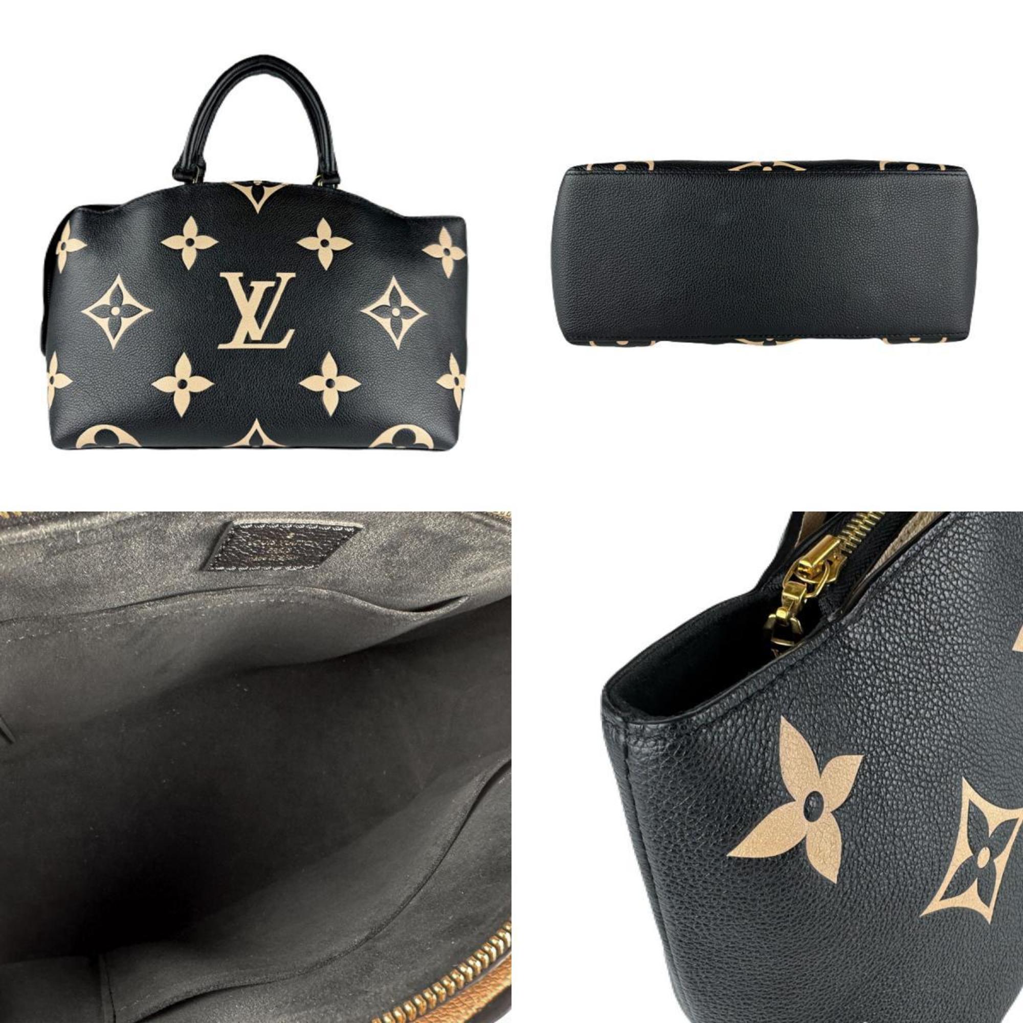 Louis Vuitton Beige Black Monogram Empreinte Handbag Shoulder Bag