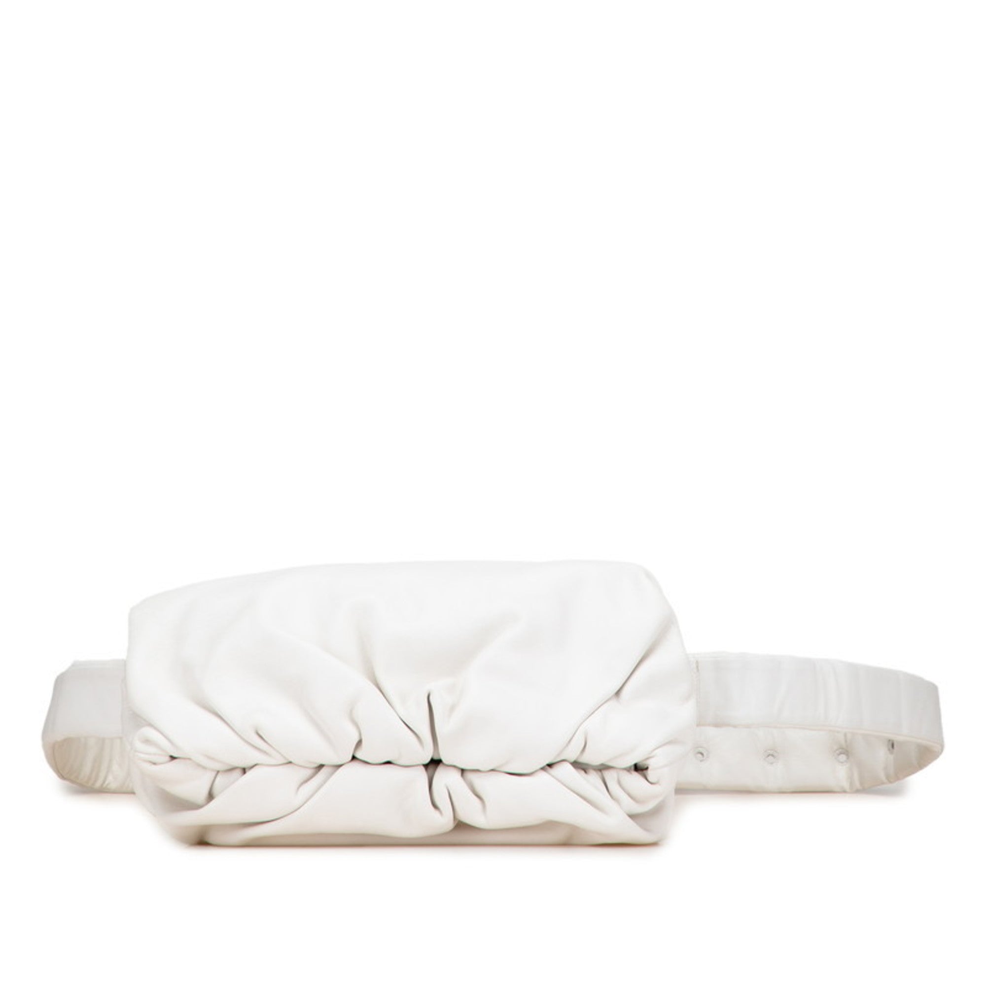 Bottega Veneta White Leather Pouch Sling Bag