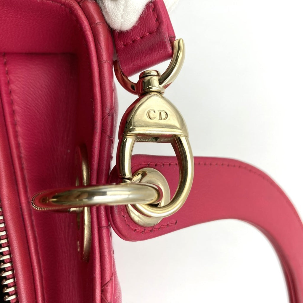 Christian Dior Pink Leather Handbag Shoulder Bag (Pre-Owned)