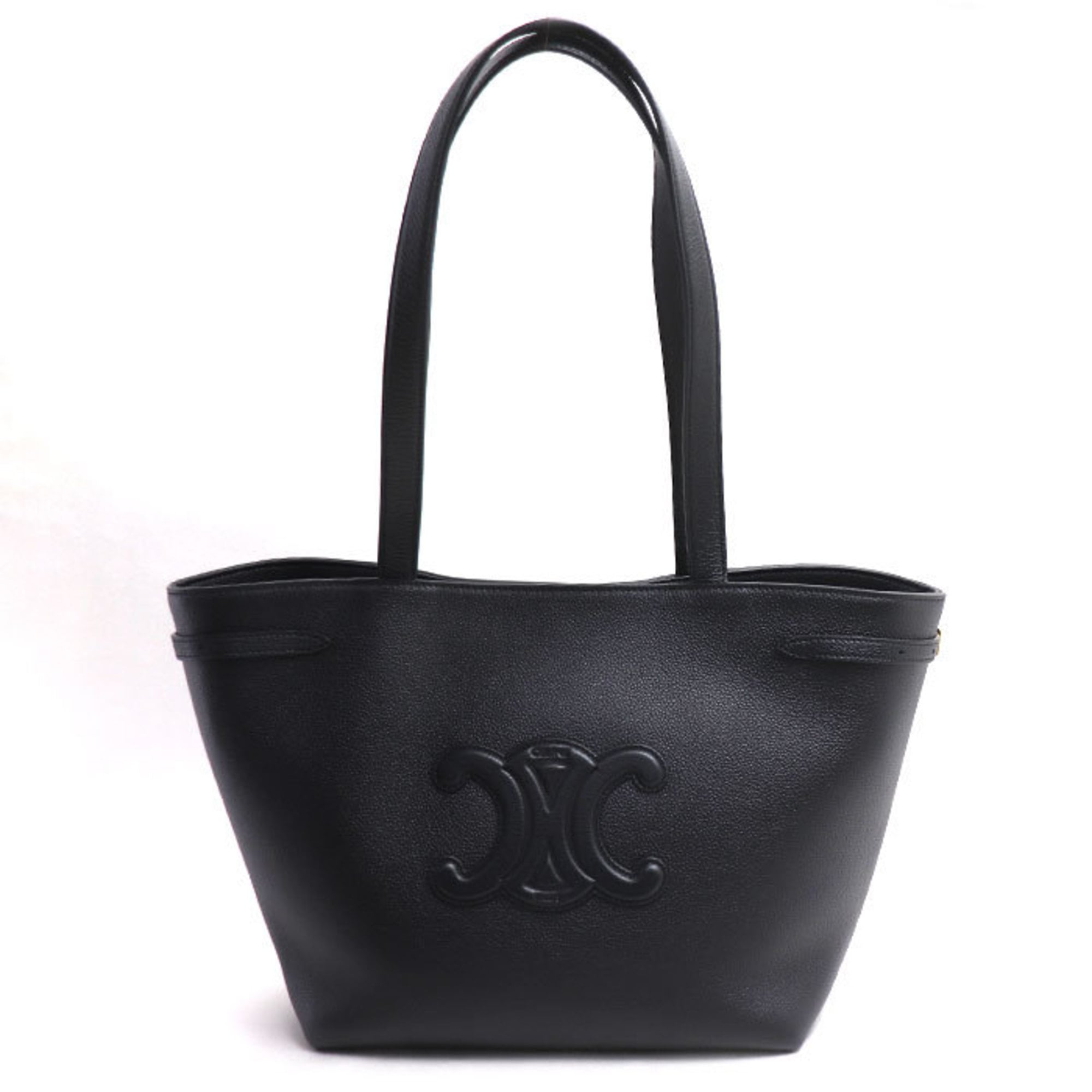 Celine Black Leather Tote Bag