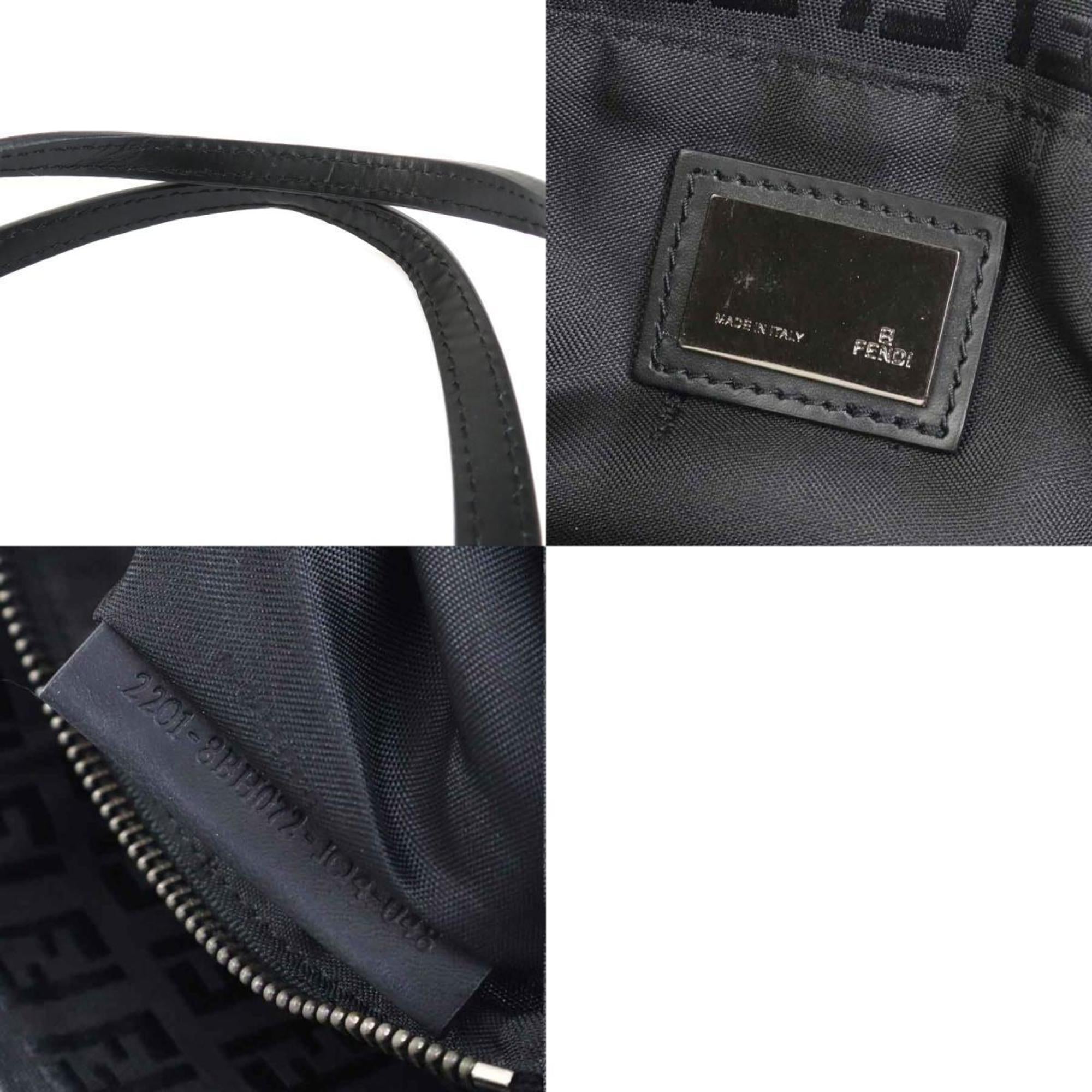 Fendi Black Nylon Canvas Handbag
