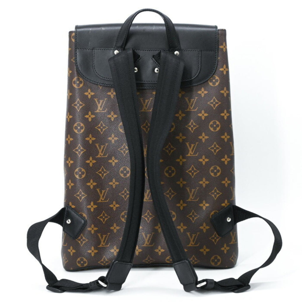 Louis Vuitton Black Brown Monogram Monogram Leather Backpack