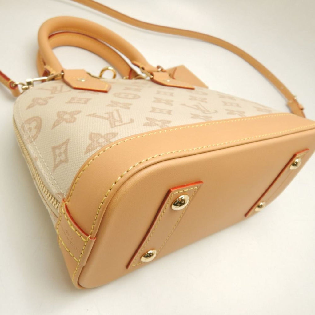 Louis Vuitton Gold Canvas Leather Handbag