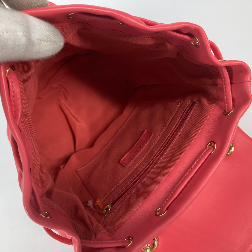 Chanel Pink Leather Backpack