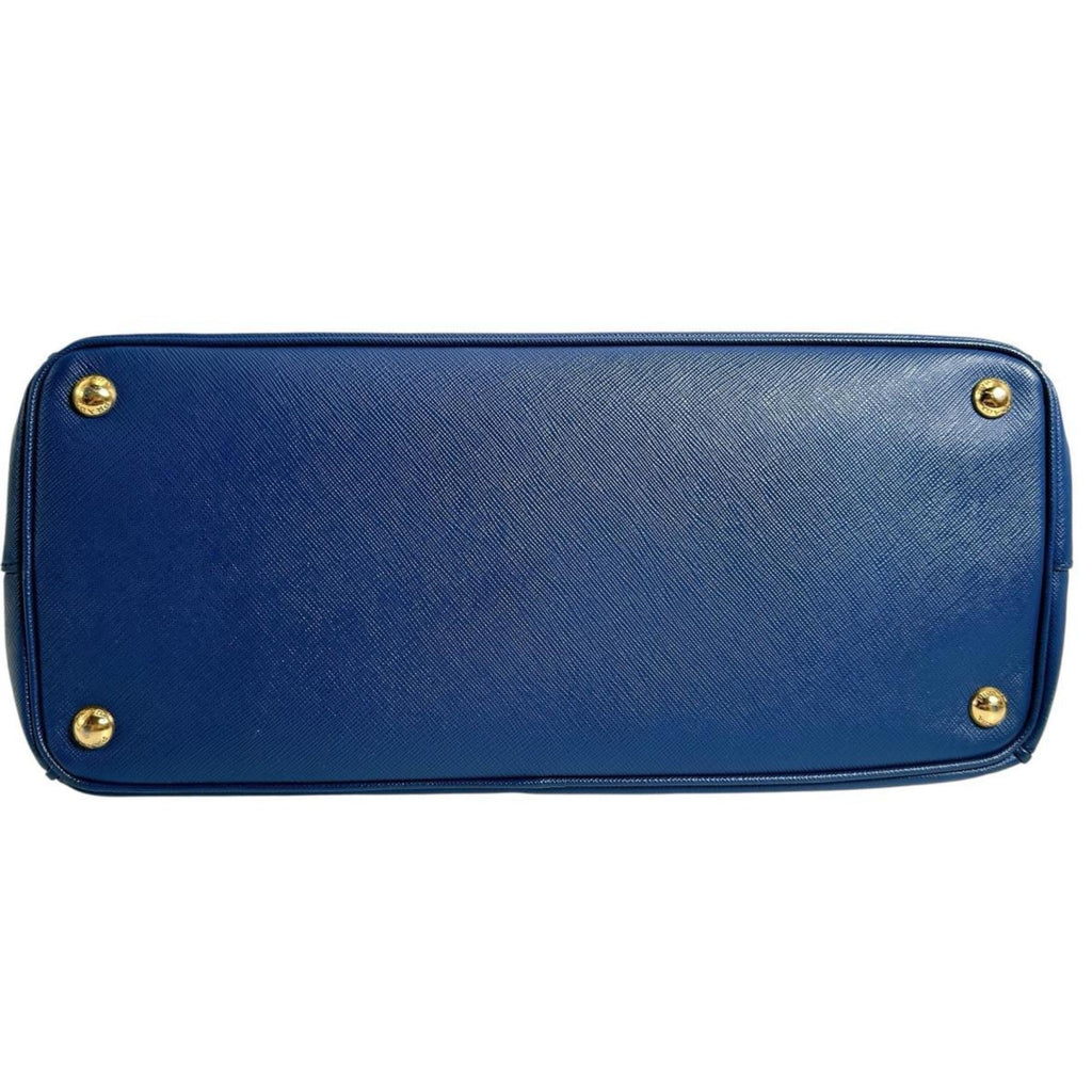 Prada Blue Leather Handbag Shoulder Bag