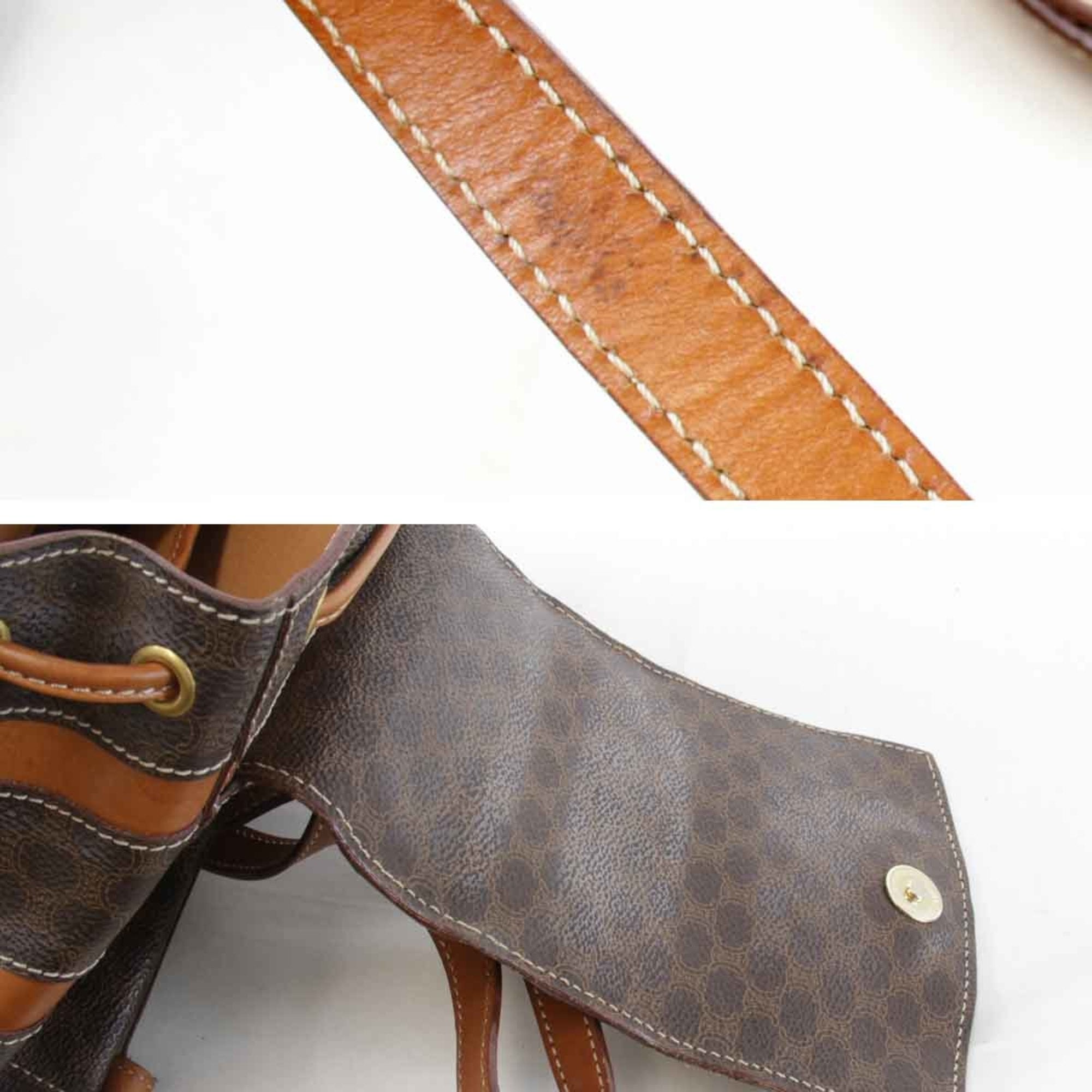 Celine Brown Pvc Leather Backpack