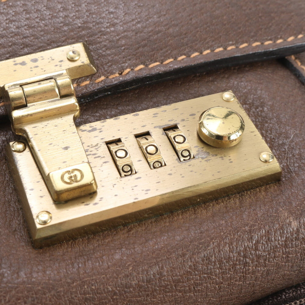 Gucci Brown Leather Handbag (Pre-Owned)
