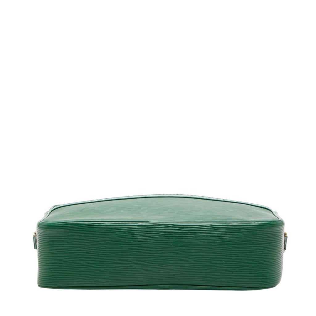 Louis Vuitton Borneo Green Leather Shoulder Bag
