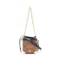 Louis Vuitton Black Brown Monogram Reverse Coated Canvas Shoulder Bag