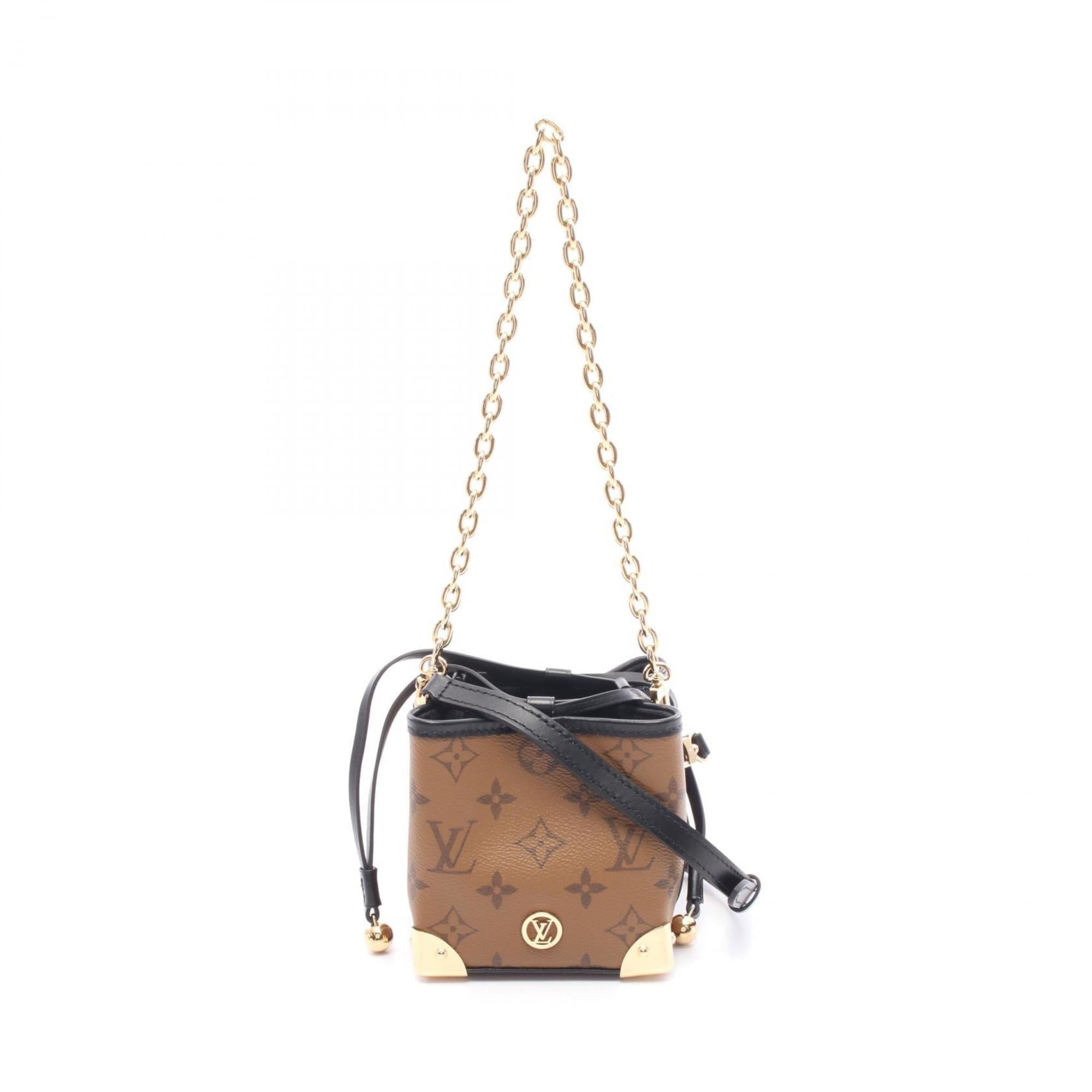 Louis Vuitton Black Brown Monogram Reverse Coated Canvas Shoulder Bag