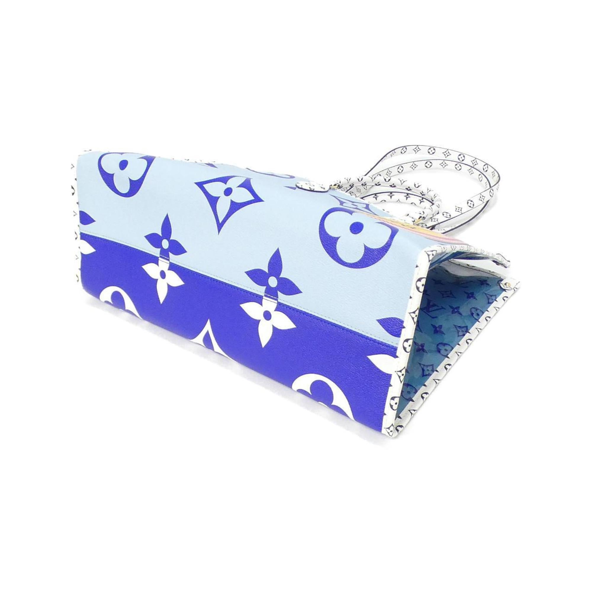 Louis Vuitton Blue Coated Canvas Handbag