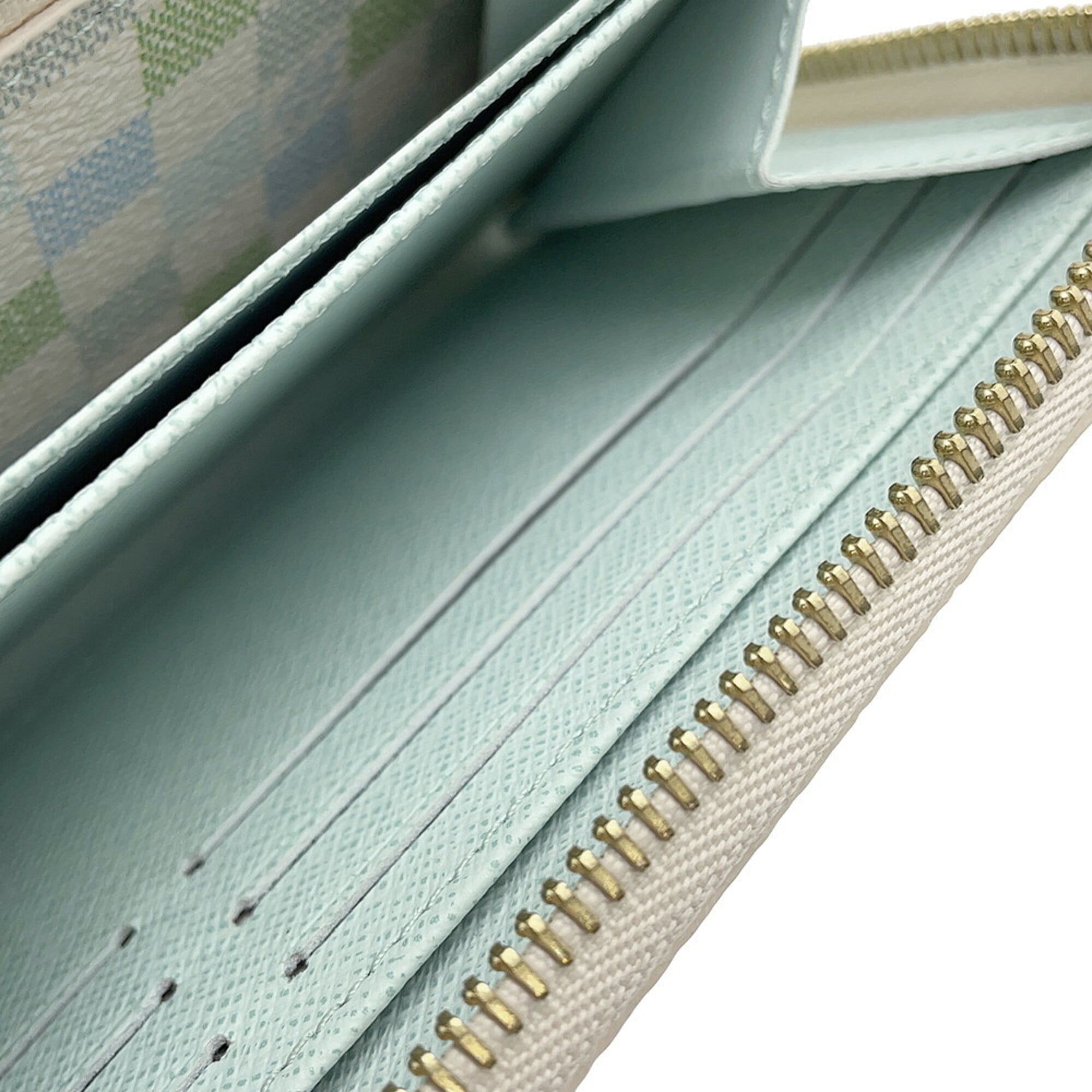 Louis Vuitton Beige Light Green Long Wallet
