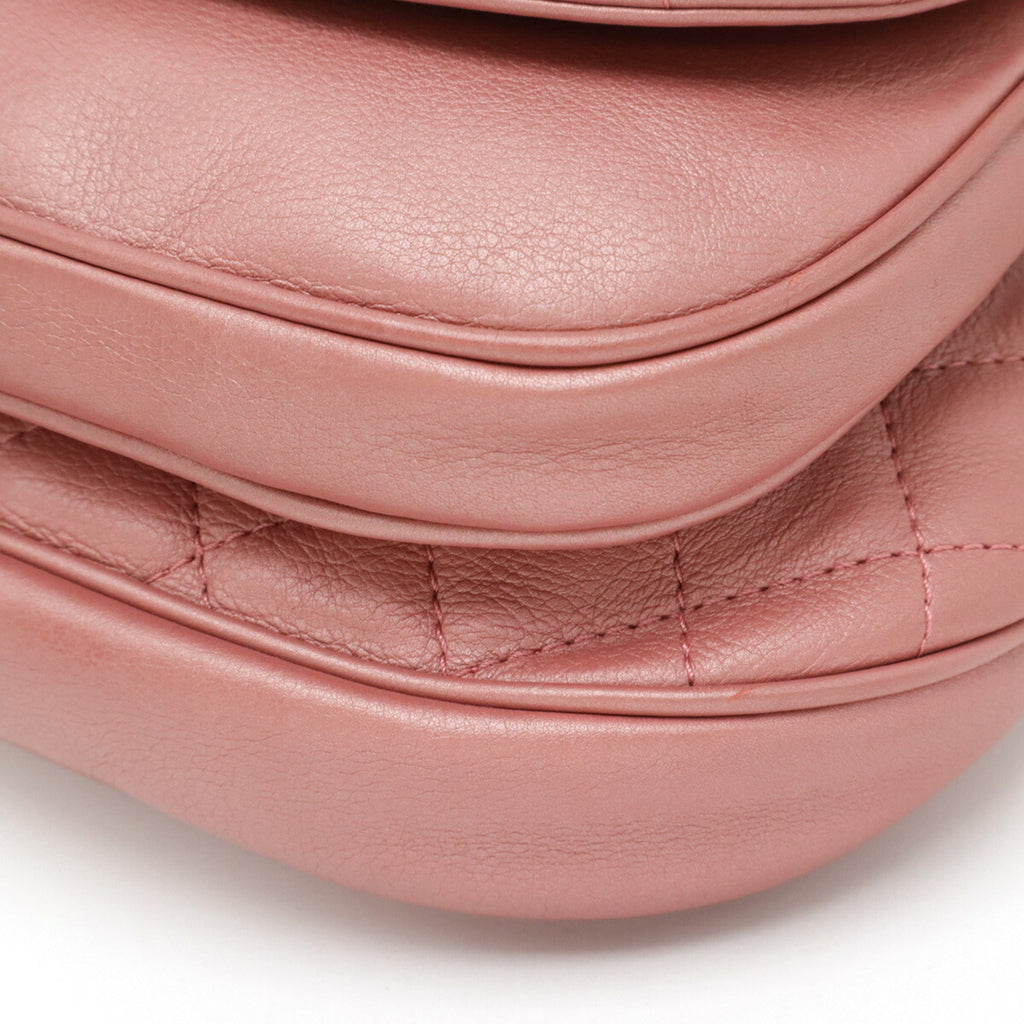 Chanel Matelasse Pink Leather Pouch Sling Bag
