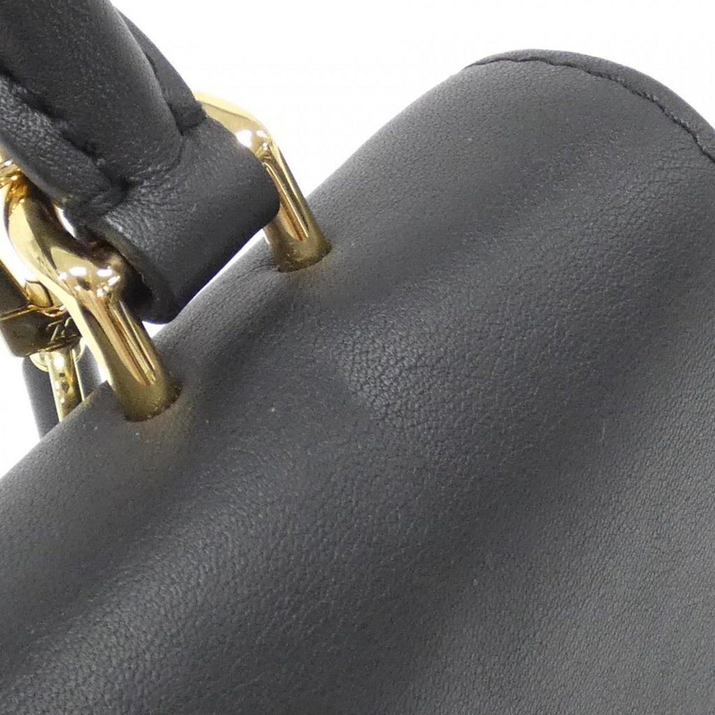 Louis Vuitton Black Marron Coated Canvas Leather Handbag