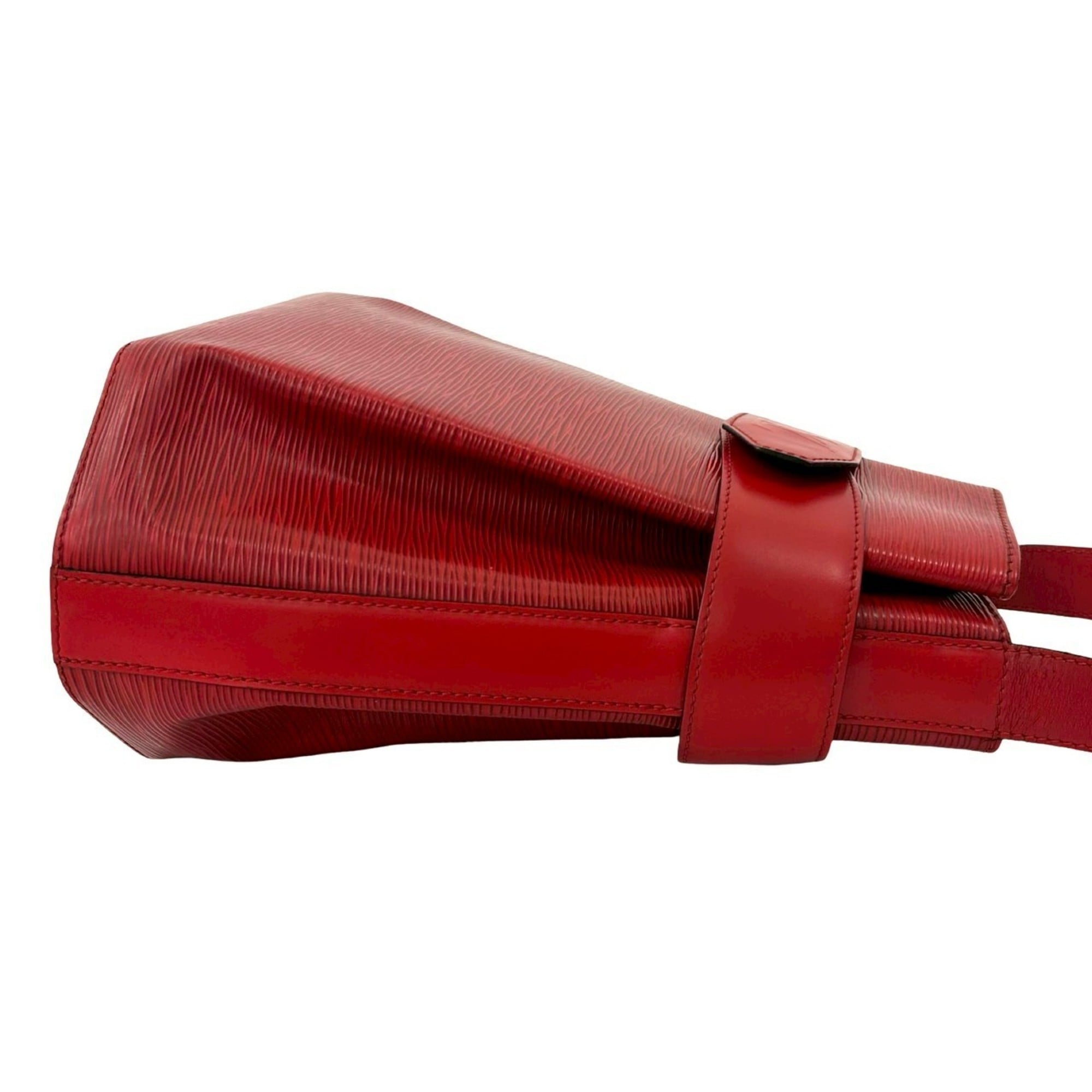Louis Vuitton Red Color Epi Leather Shoulder Bag Tote Bag
