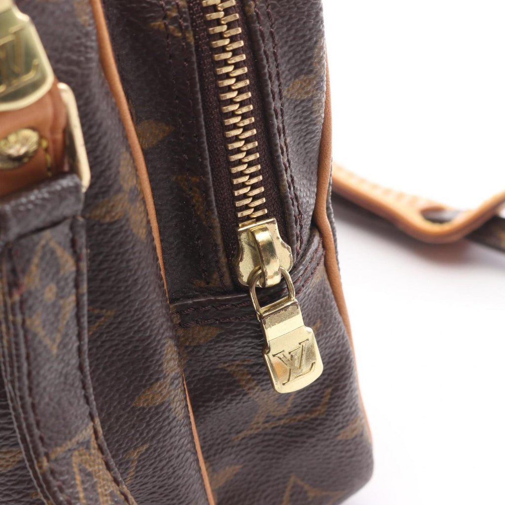 Louis Vuitton Brown Coated Canvas Leather Shoulder Bag