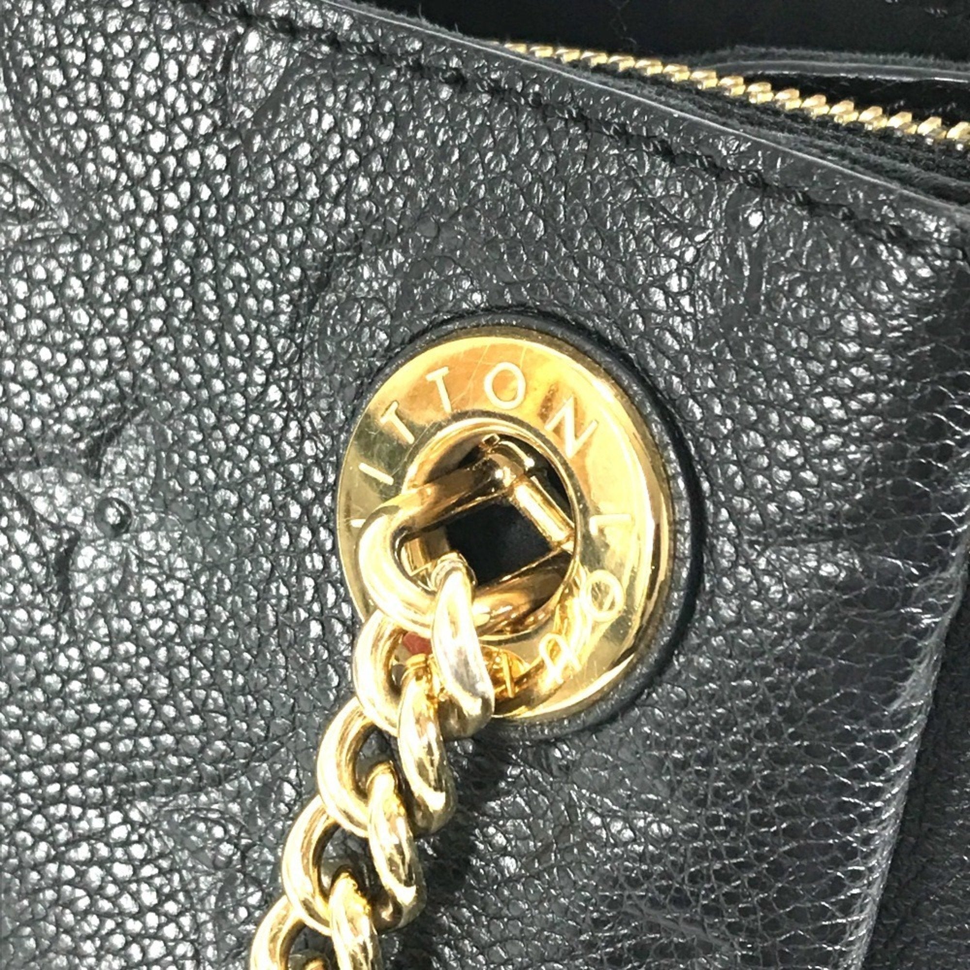 Louis Vuitton Black Noir Monogram Empreinte Shoulder Bag Tote Bag