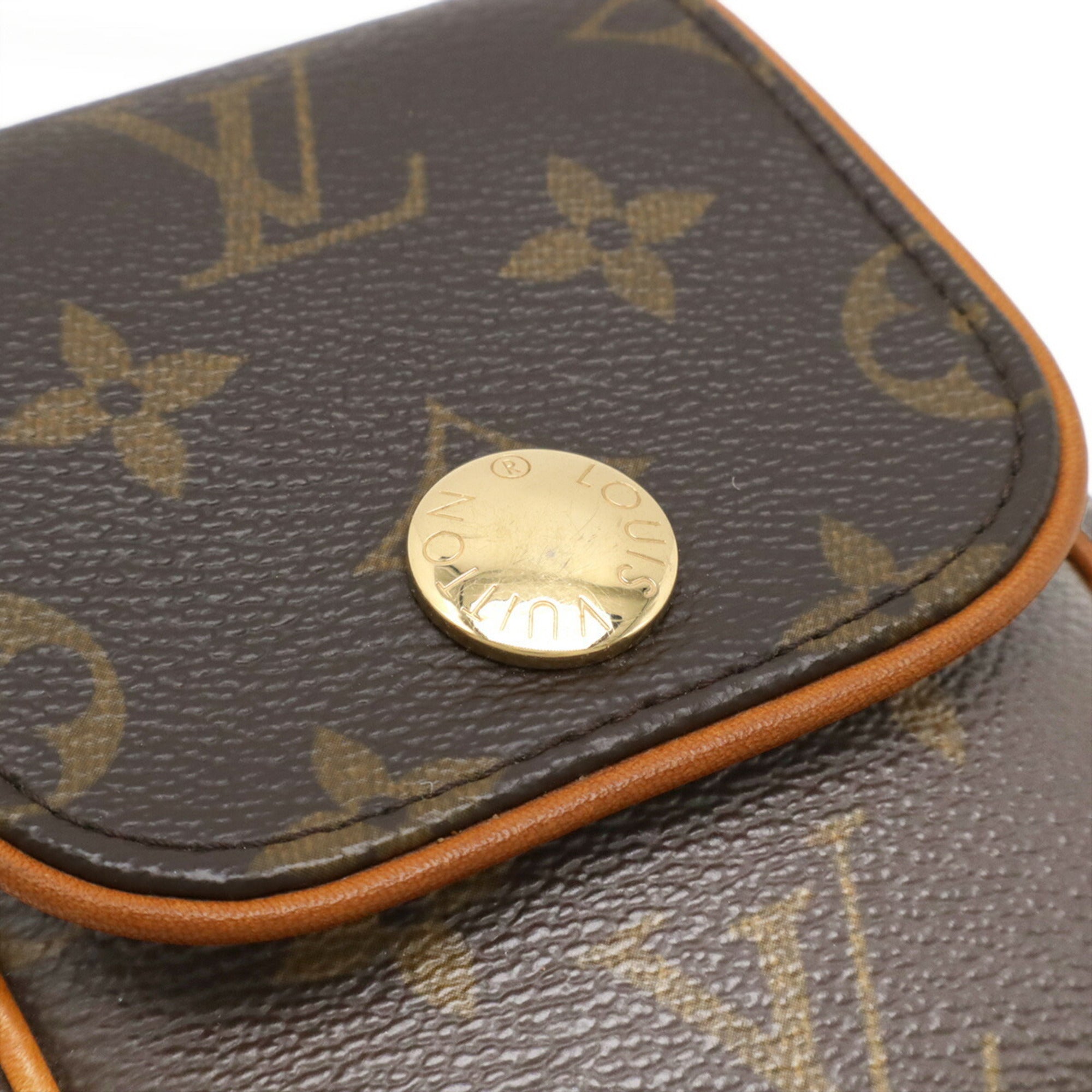 Louis Vuitton Brown Monogram Pochette Pouch Shoulder Bag