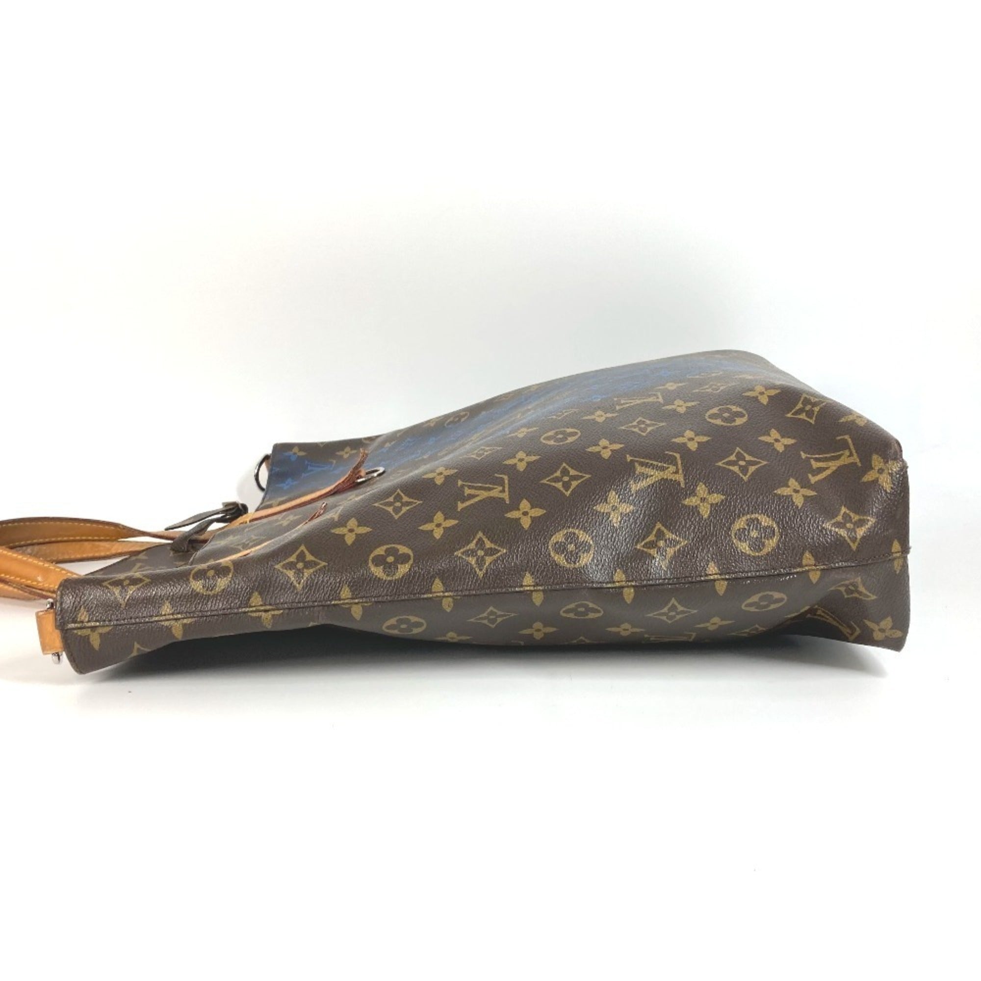Louis Vuitton Blue Brown Monogram Monogram Shoulder Bag Tote Bag