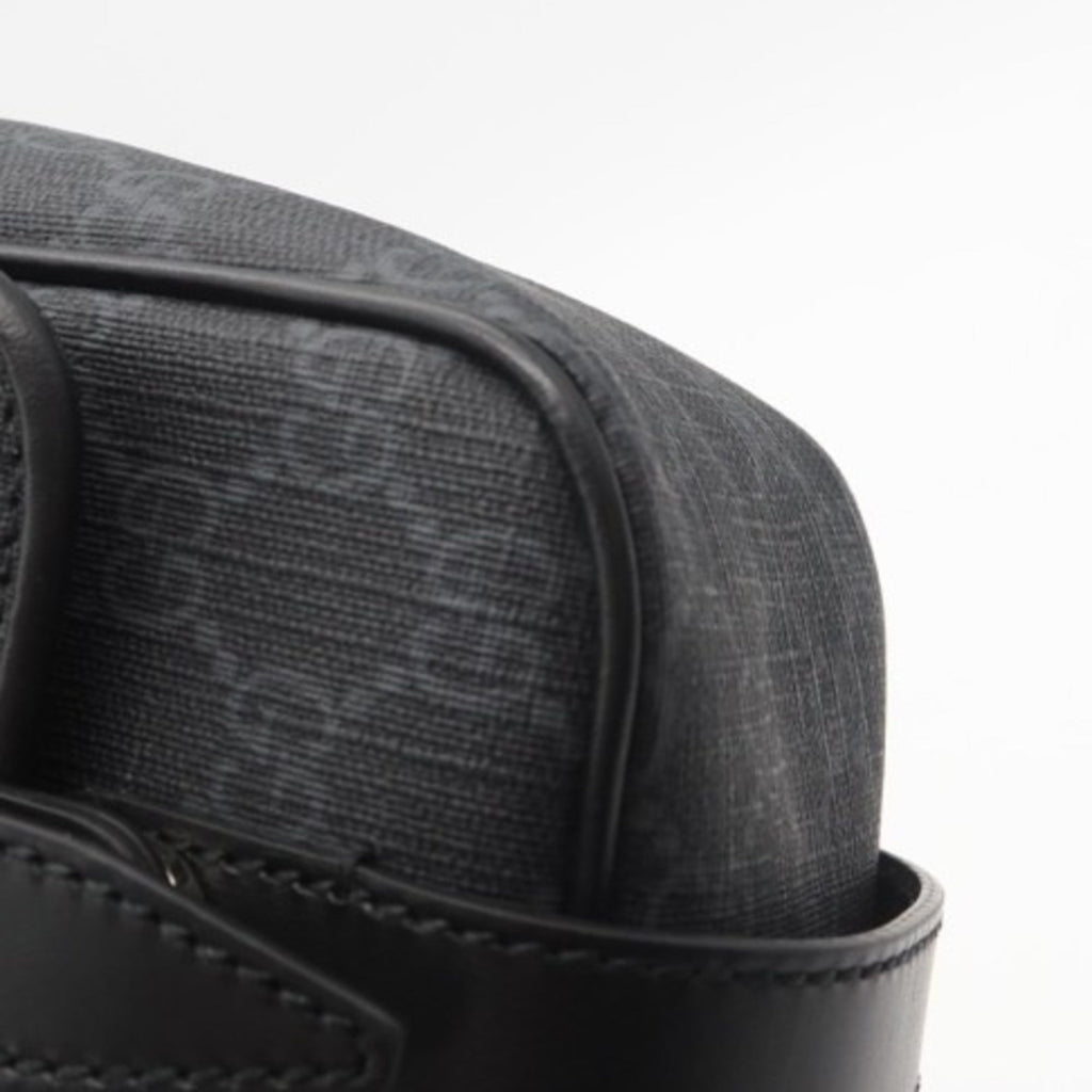 Gucci Black Gray Coated Canvas Messenger Bag Shoulder Bag (Pre-Owned)