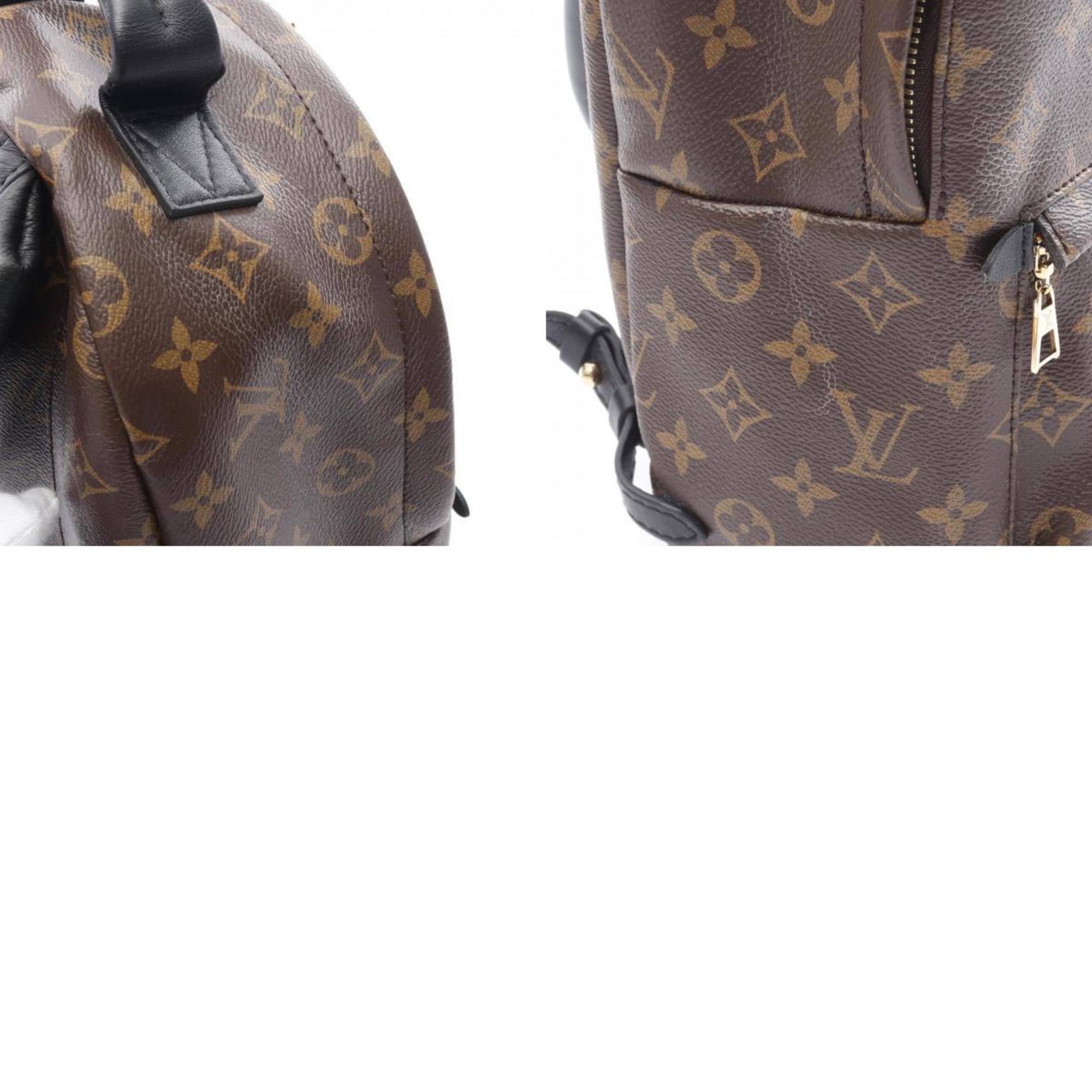 Louis Vuitton Black Brown Pvc Coated Canvas Leather Backpack