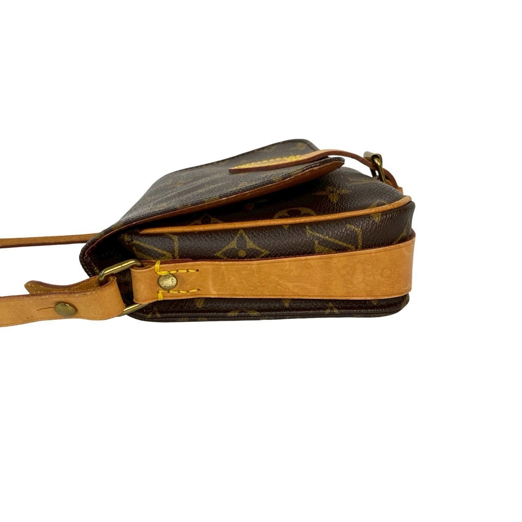 Louis Vuitton Brown Pvc Leather Pochette Shoulder Bag