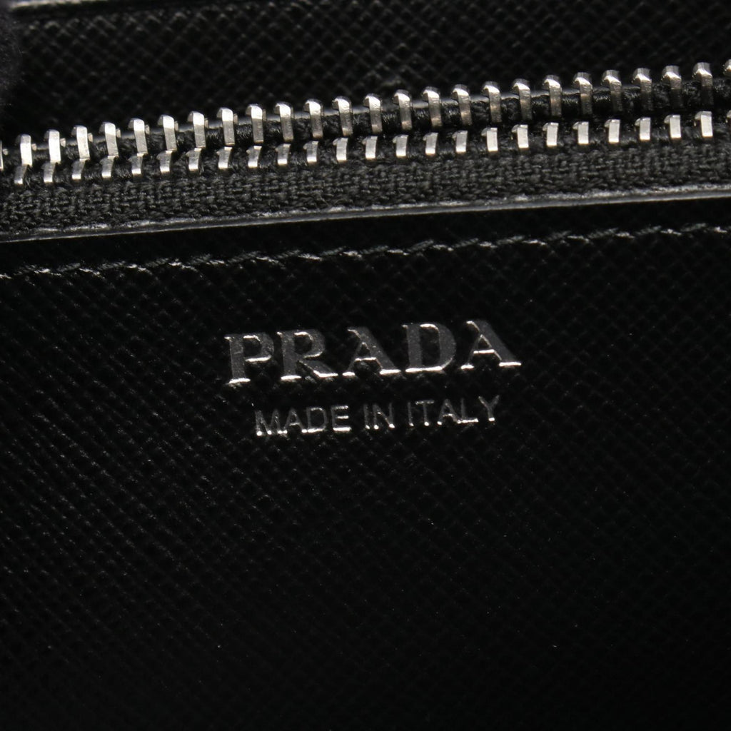 Prada Black Leather Nylon Long Wallet (Bi-Fold)
