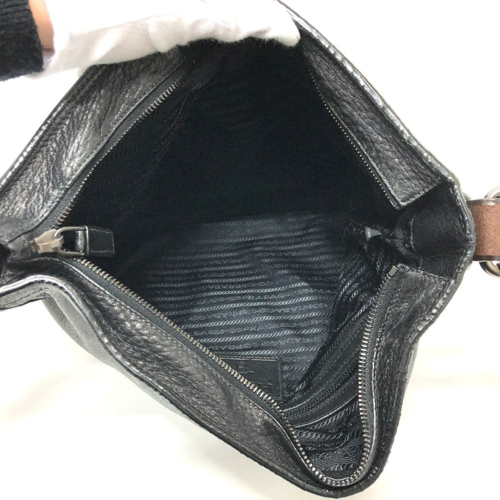 Prada Black Leather Shoulder Bag