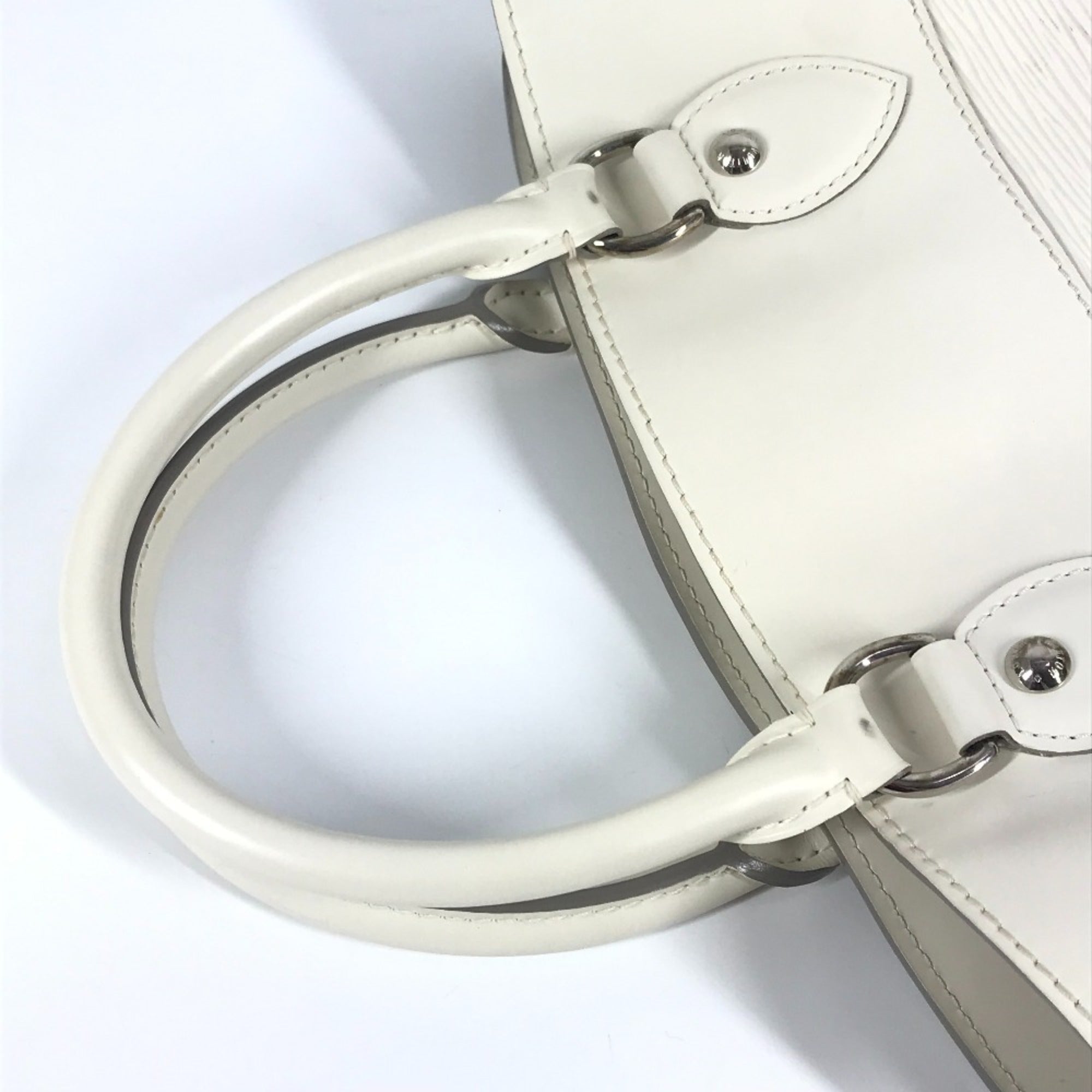 Louis Vuitton Epi White Epi Leather Handbag Tote Bag