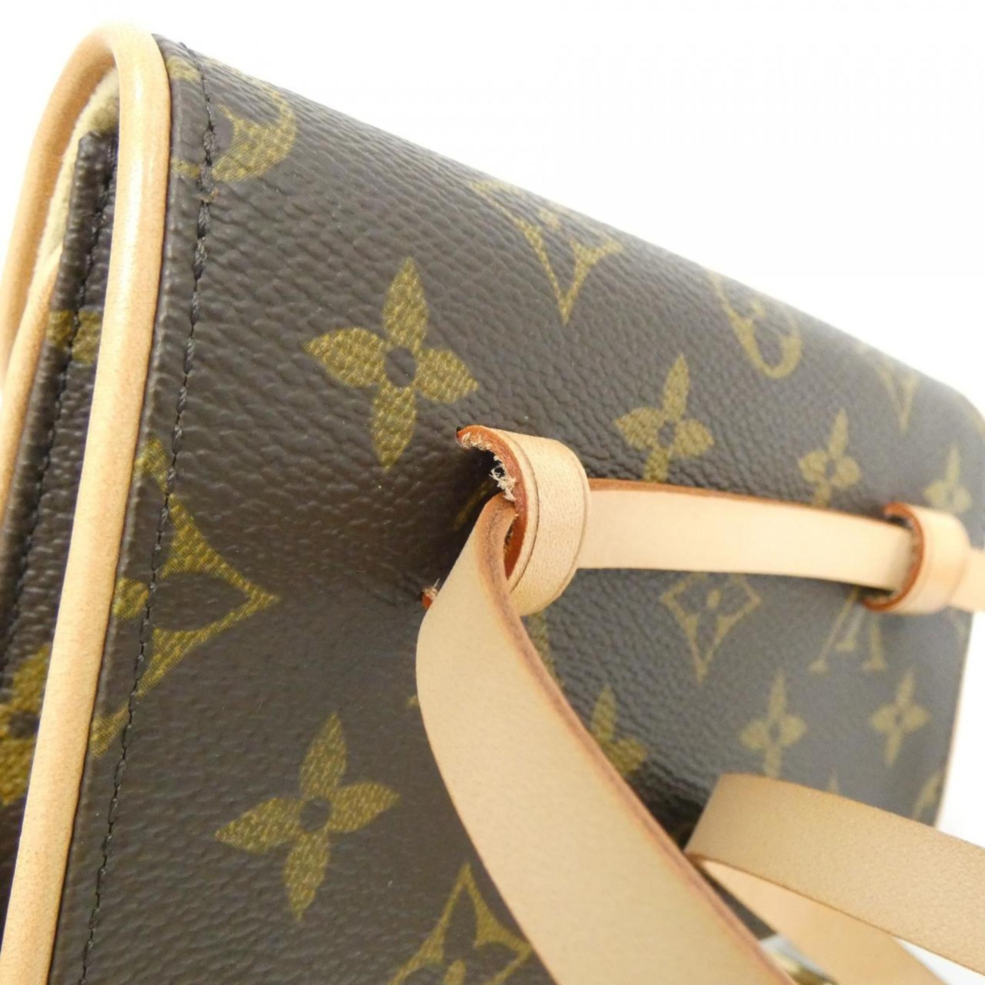 Louis Vuitton Marron Coated Canvas Fanny Pack Pochette