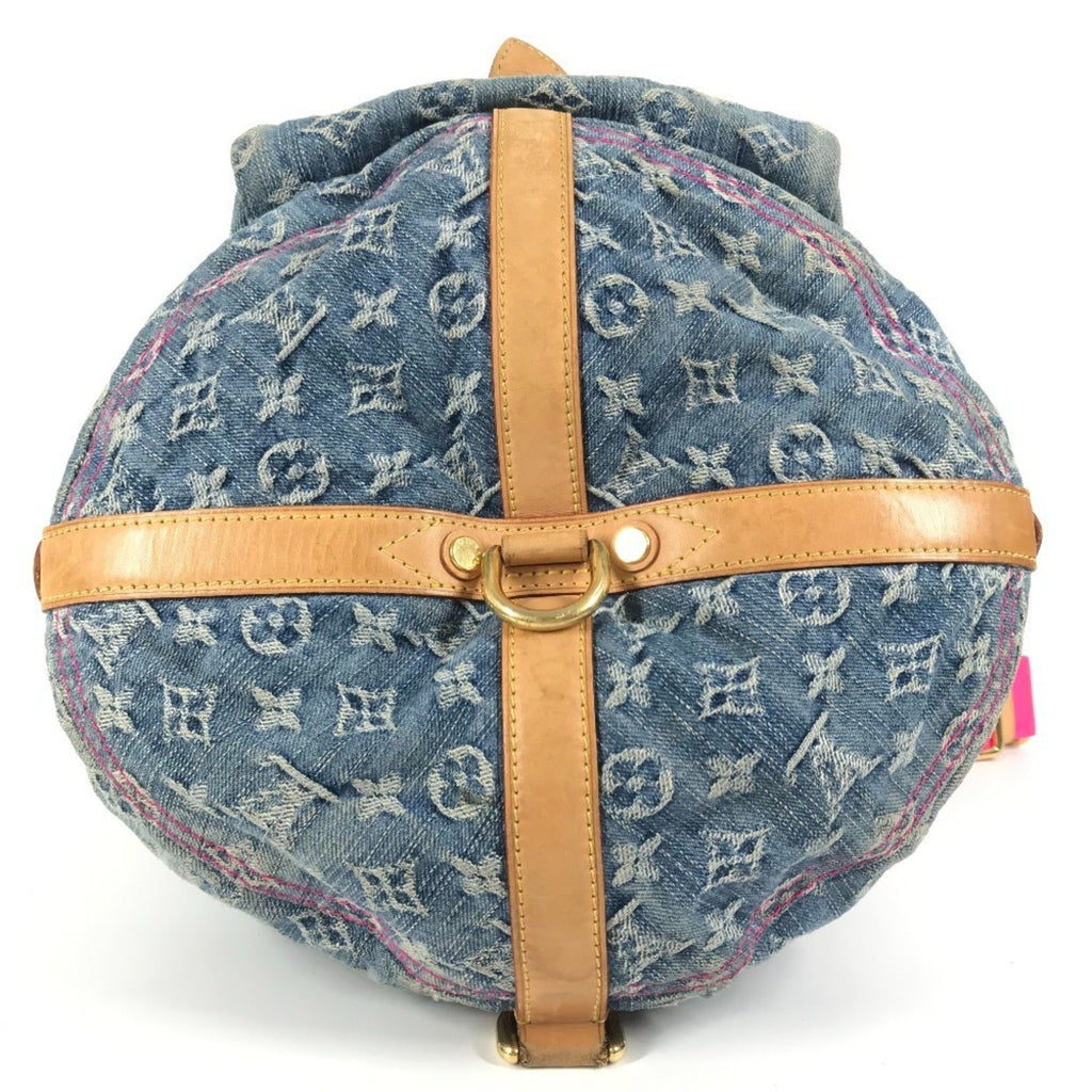 Louis Vuitton Monogram Denim Blue Pink Monogram Denim Shoulder Bag