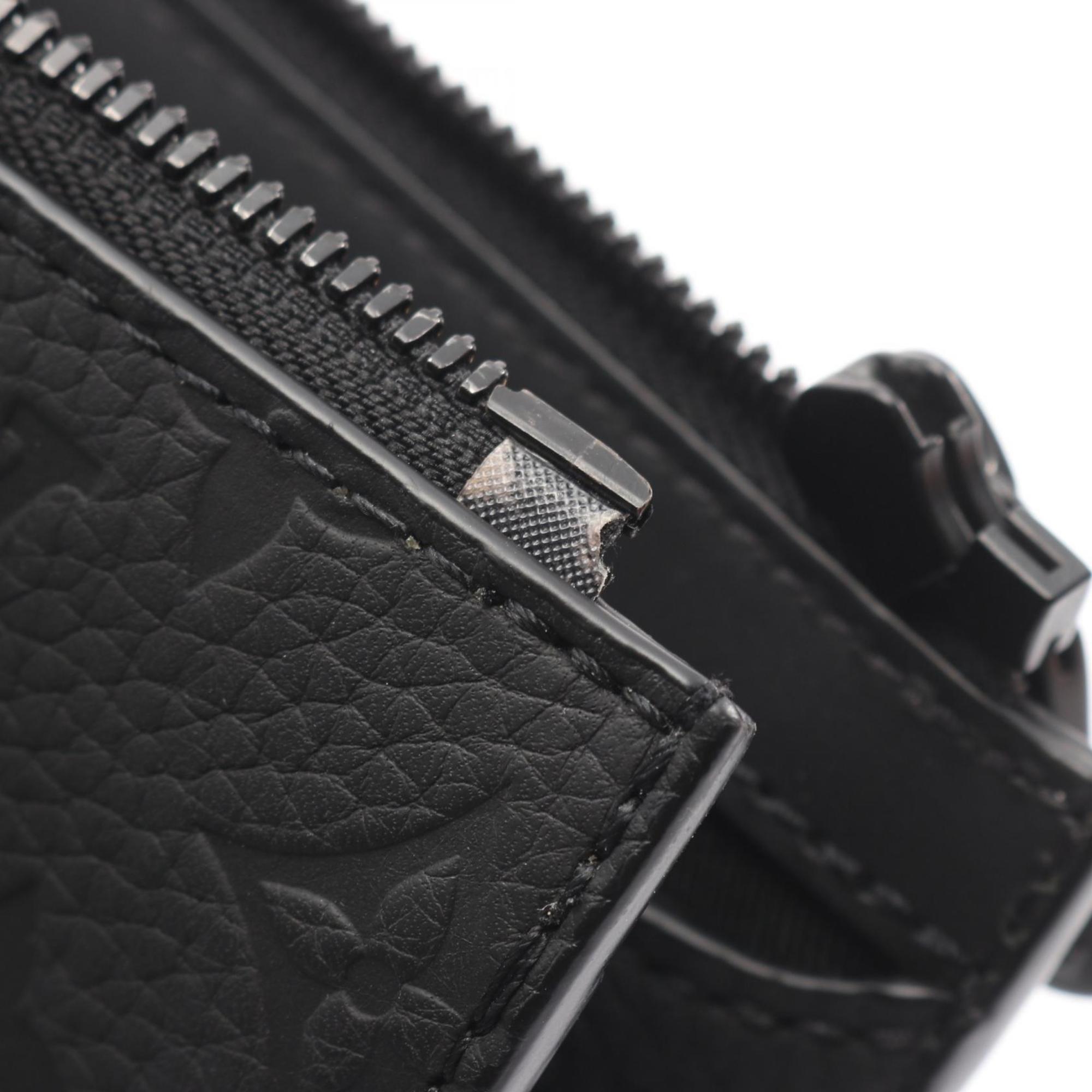 Louis Vuitton Black Noir Leather Handbag Tote Bag