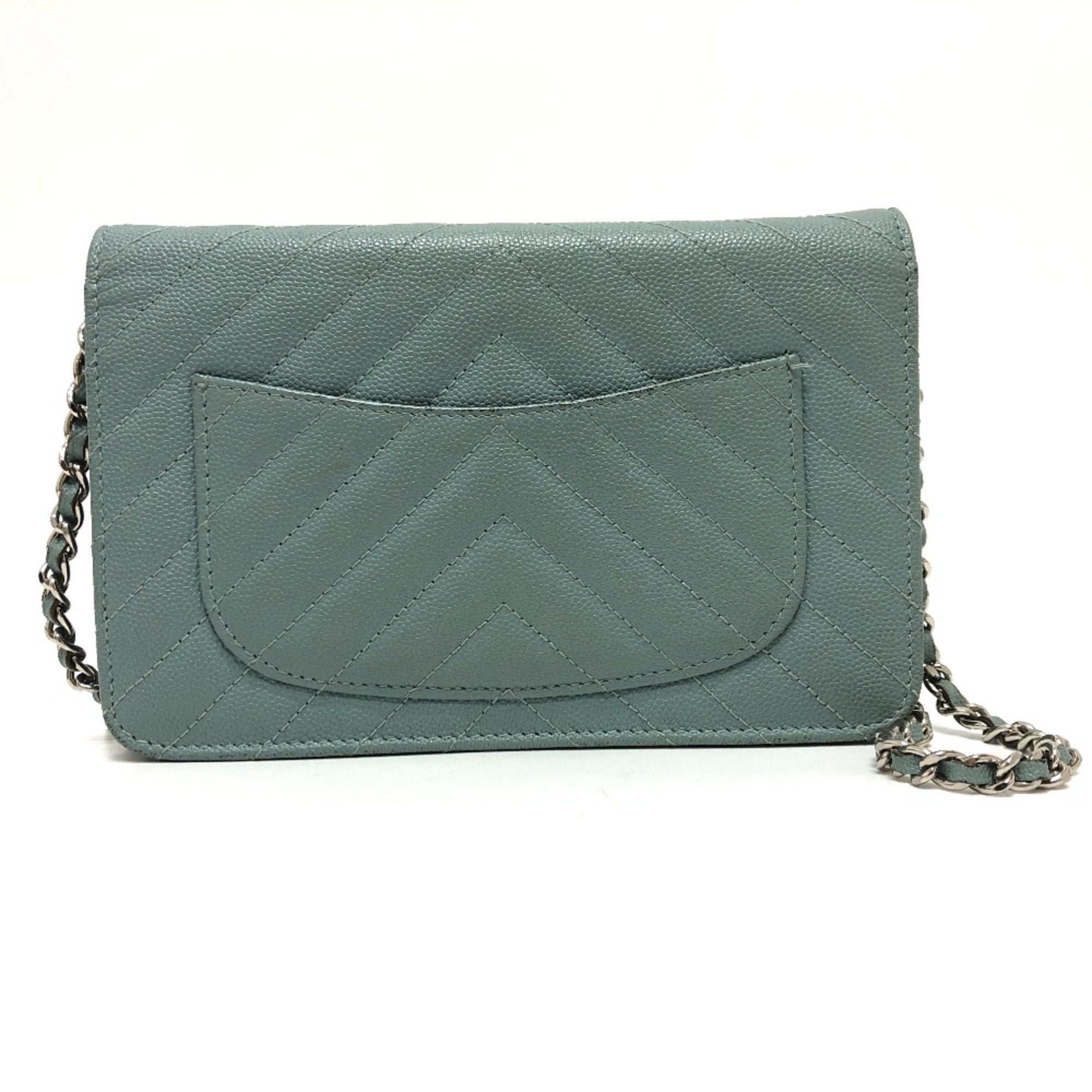 Chanel Blue Leather Shoulder Bag