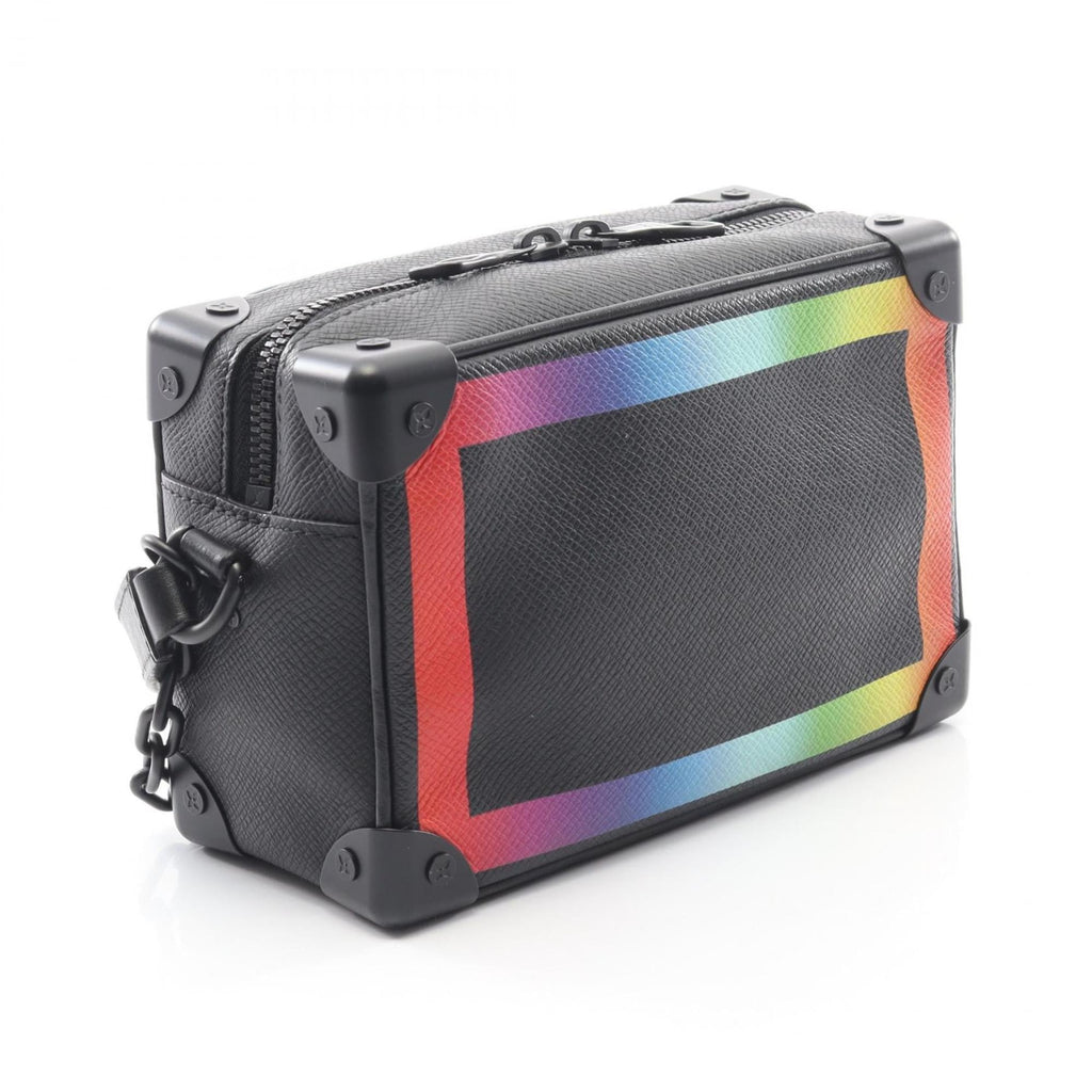 Louis Vuitton Black Multi-Color Taiga Leather Handbag Shoulder Bag
