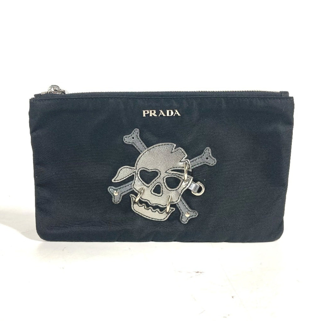 Prada Black Nylon Clutch Bag Pouch