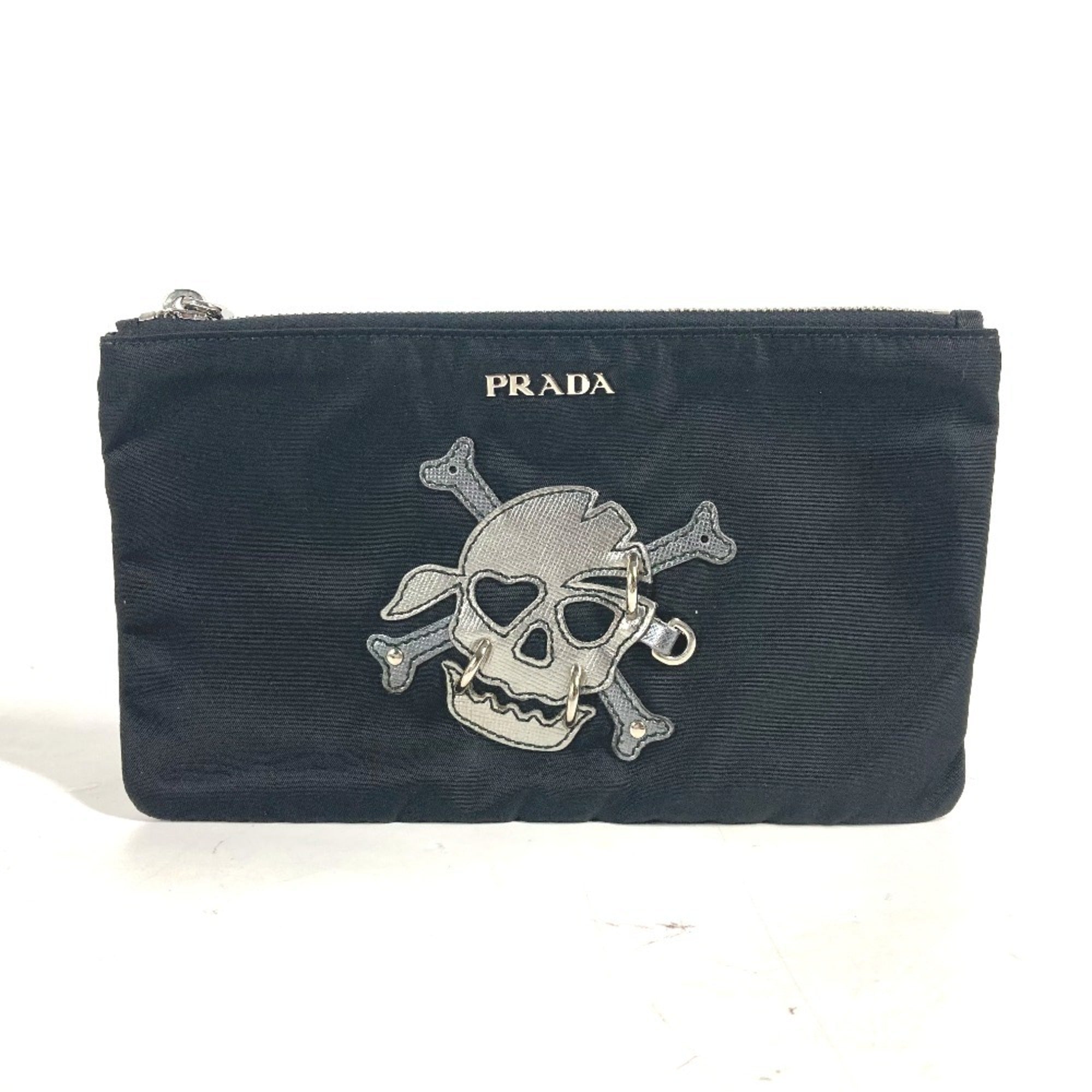 Prada Black Nylon Clutch Bag Pouch